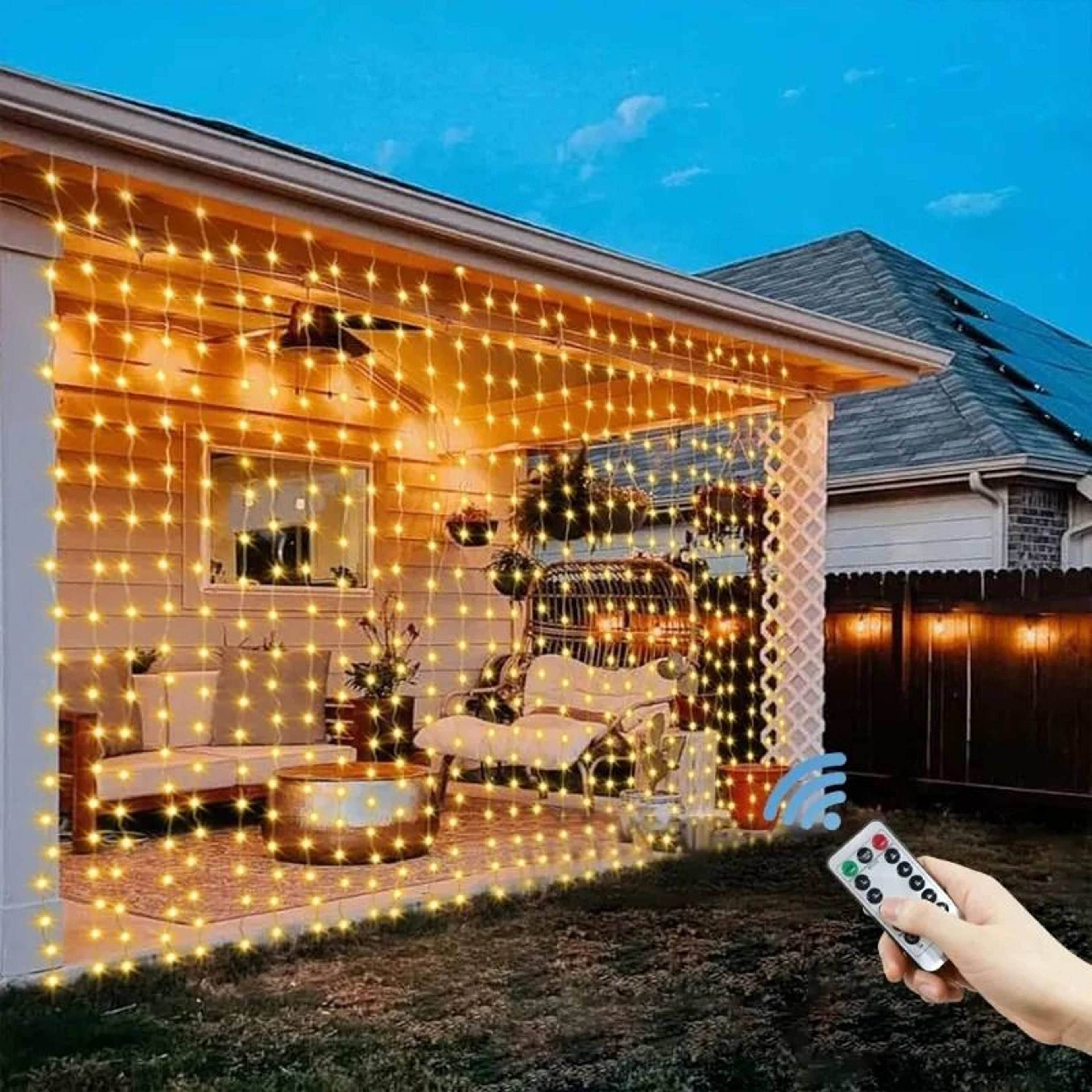 USB LED Fairy Curtain Lights Remote Control Hanging String Lights 0