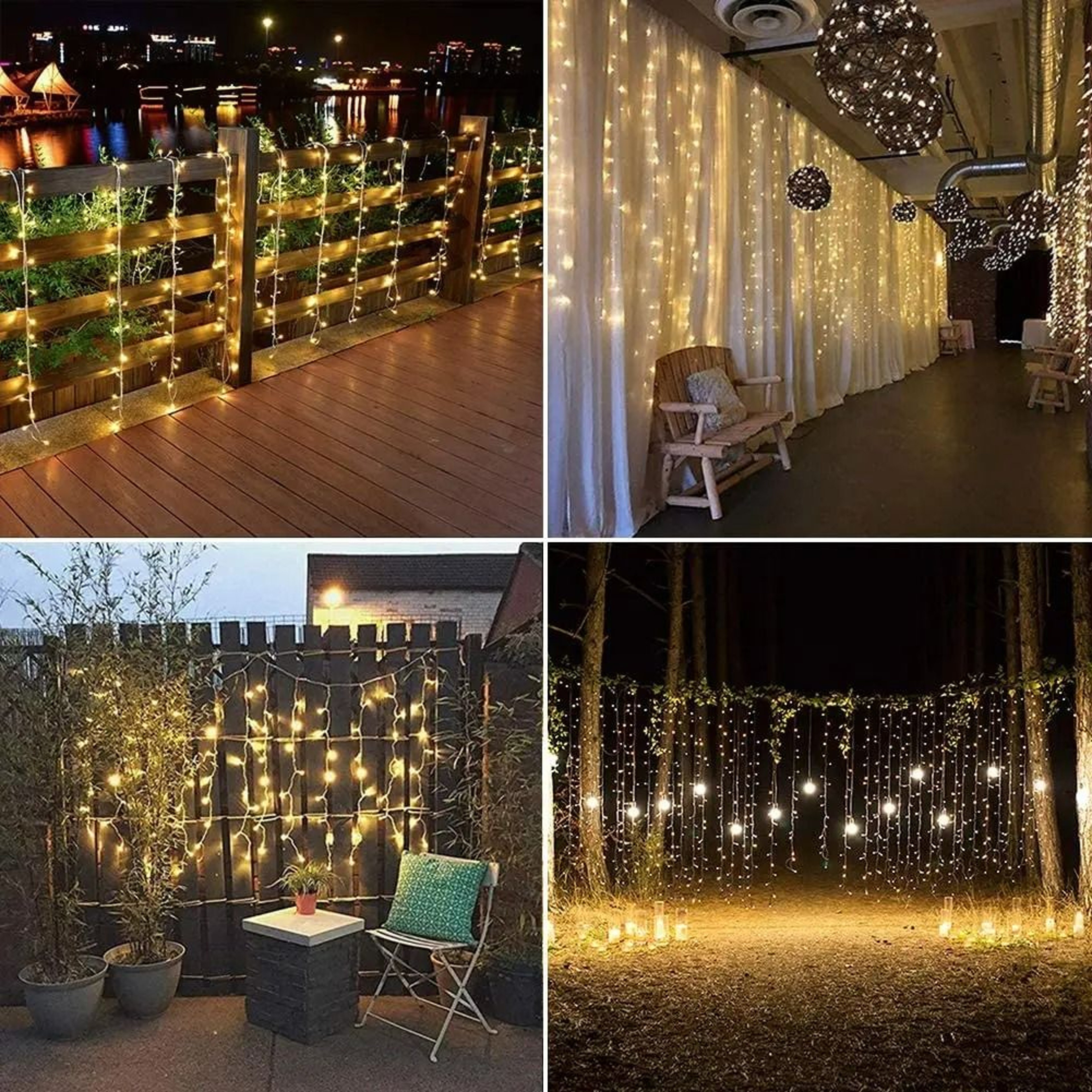 USB Connectable Fairy Curtain Lights Remote Control String Lights 4