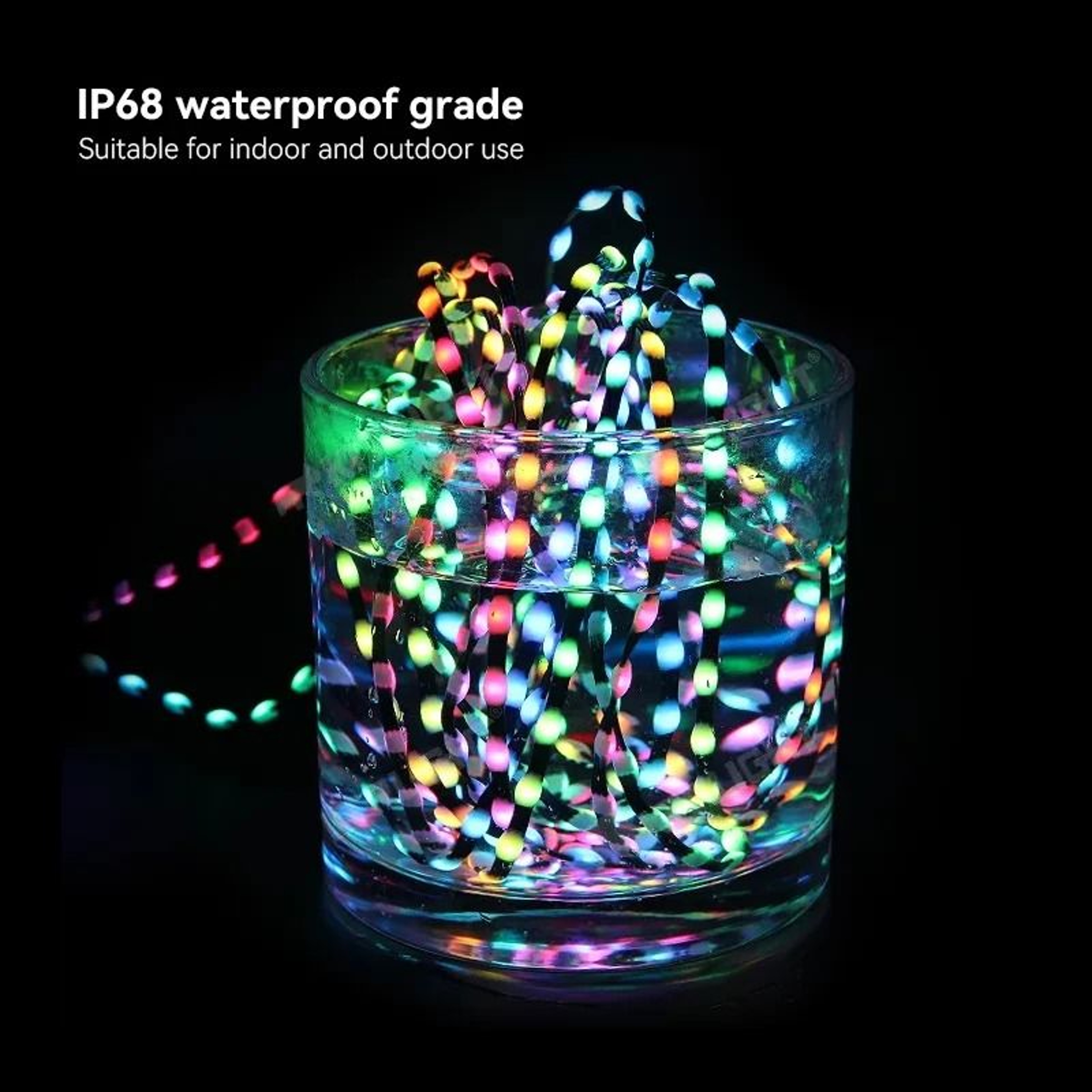 WS2811 Addressable RGB LED Curtain Light Wire Programmable String Lights 3