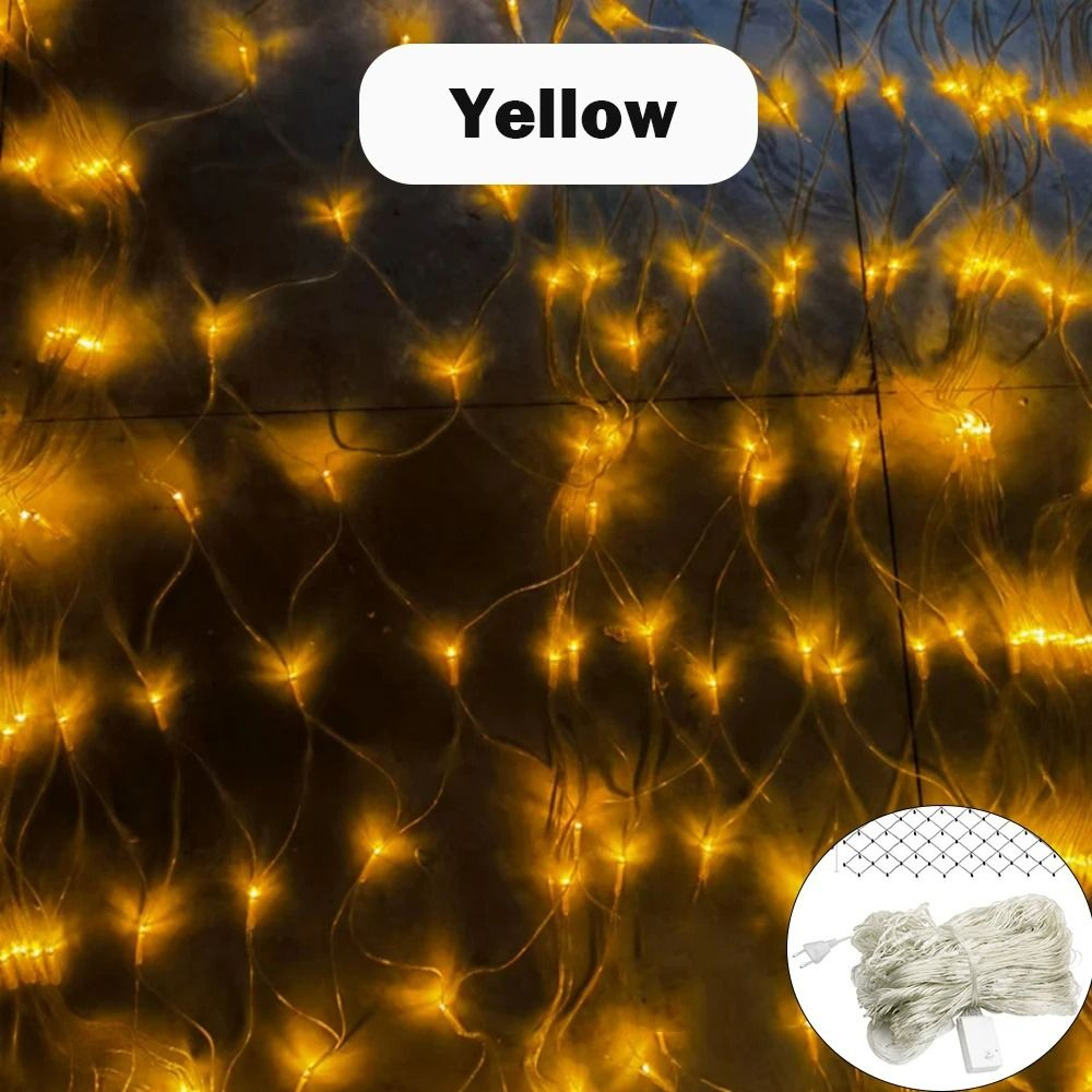 Outdoor LED Net Mesh Fairy String Lights PlugIn Eaves Garden Lights 9