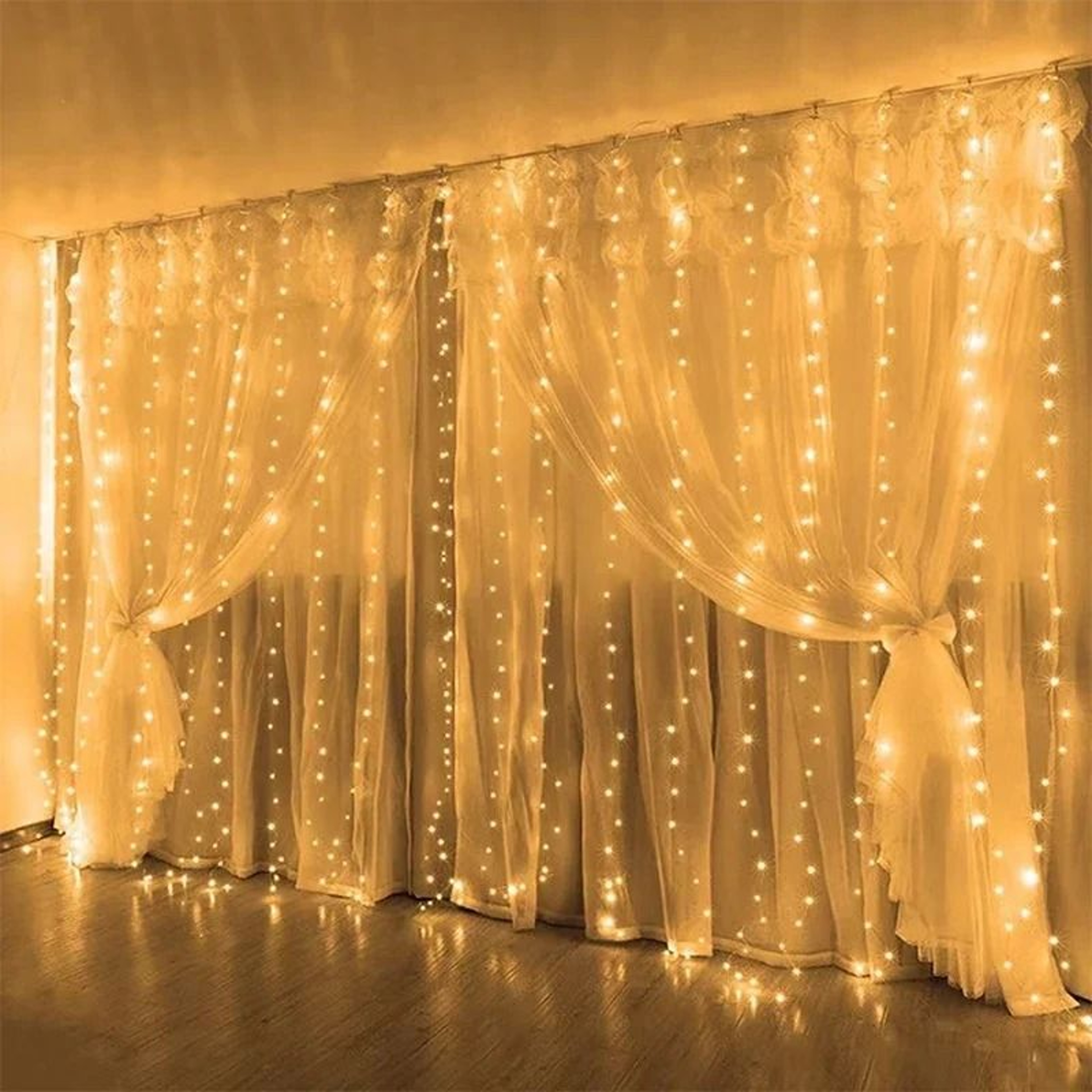 Fairy Curtain Lights Remote Control Hanging String Lights 1