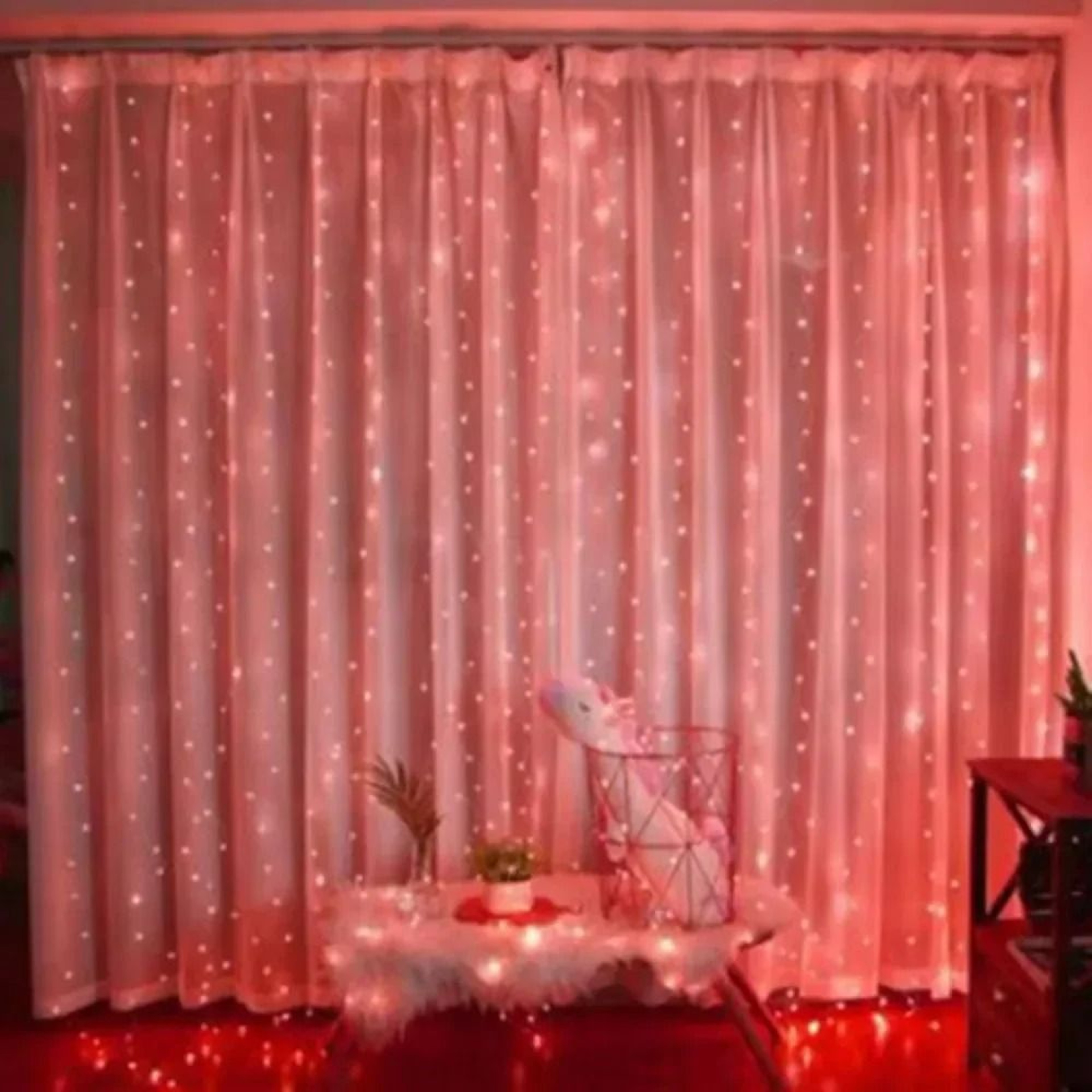 Ethereal Glow USB Window Wave Hanging LED Grid Lights 12