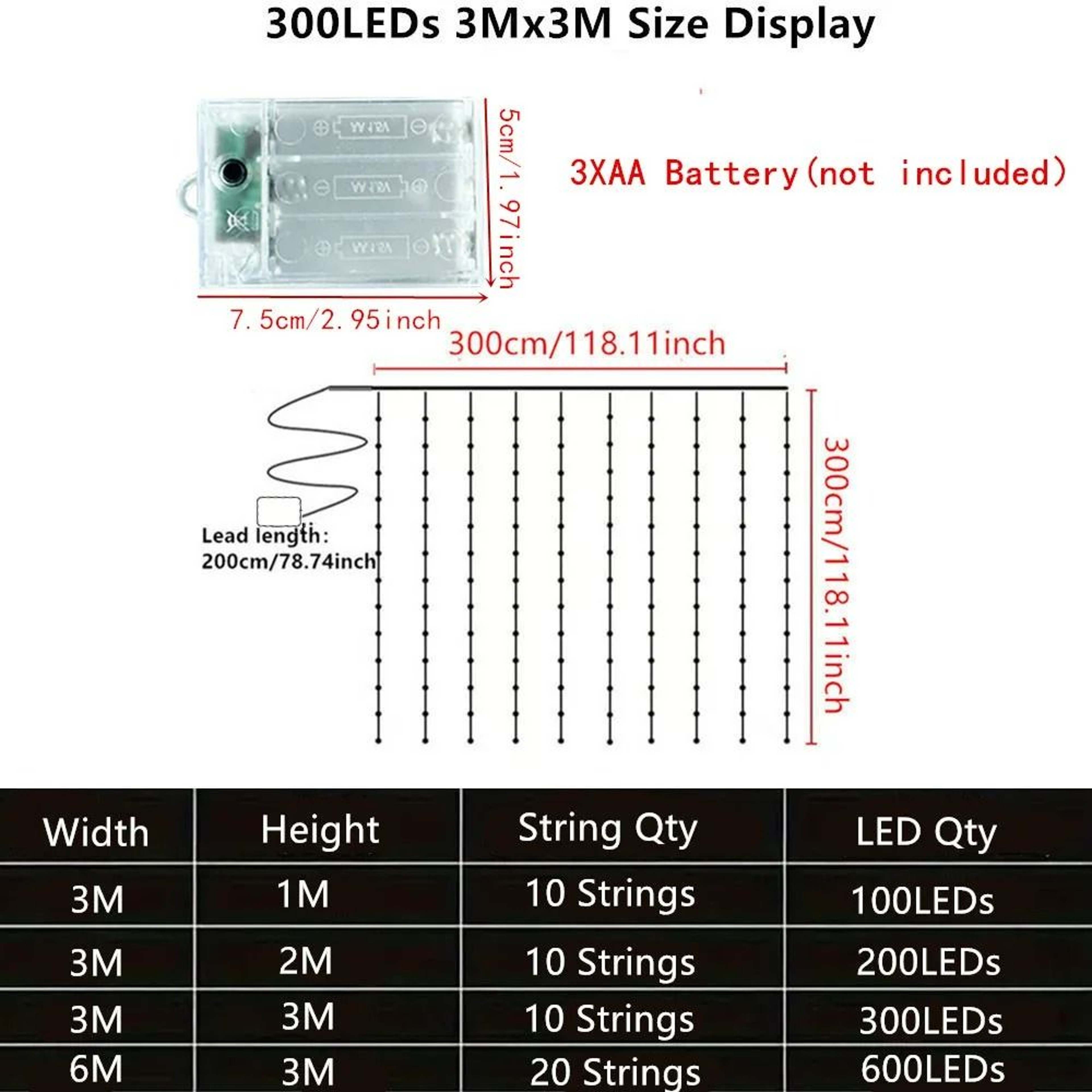 Luminous Horizon MultiPower Hanging Backdrop String Lights 4