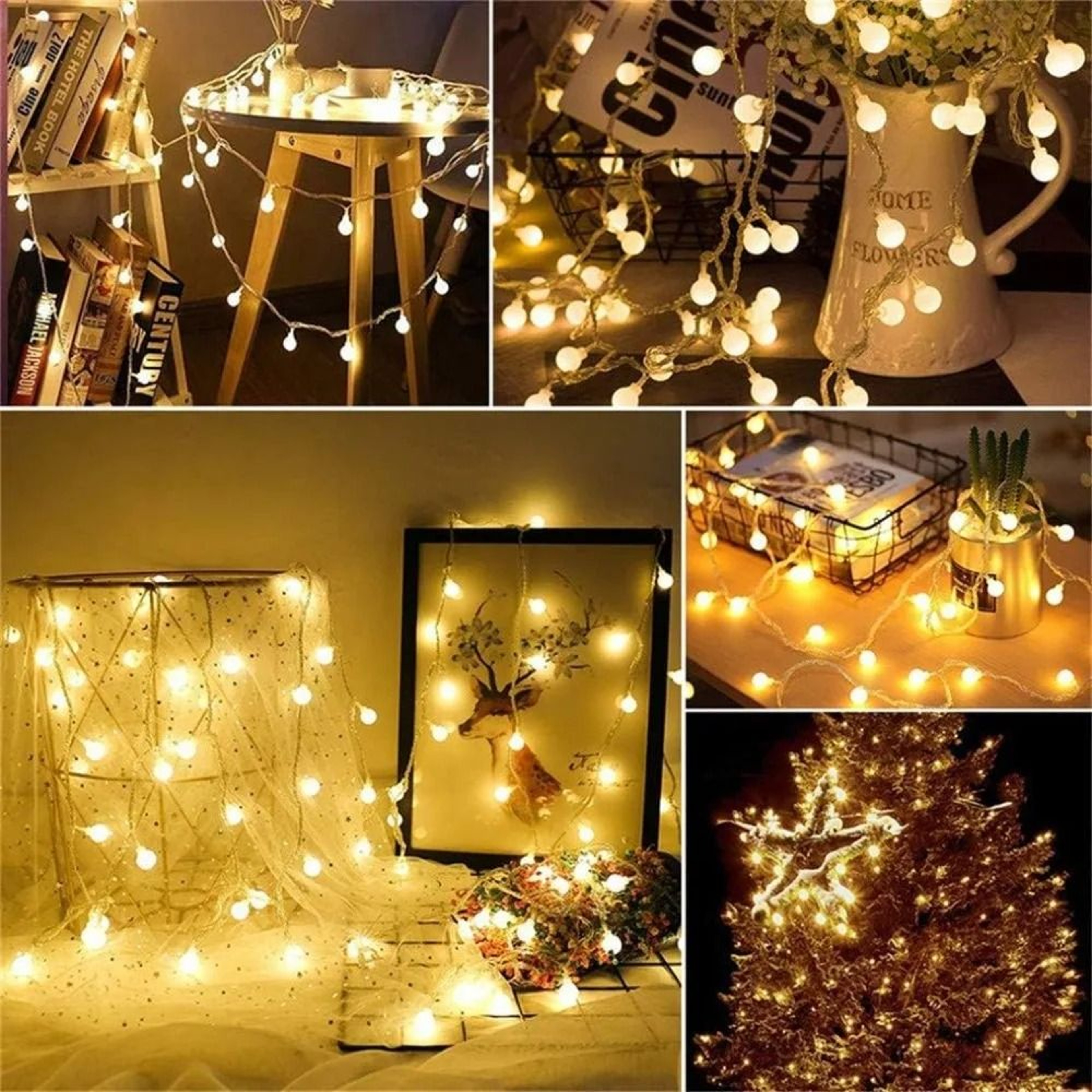 GlowSphere Globe Pearl LED Fairy String Lights 3