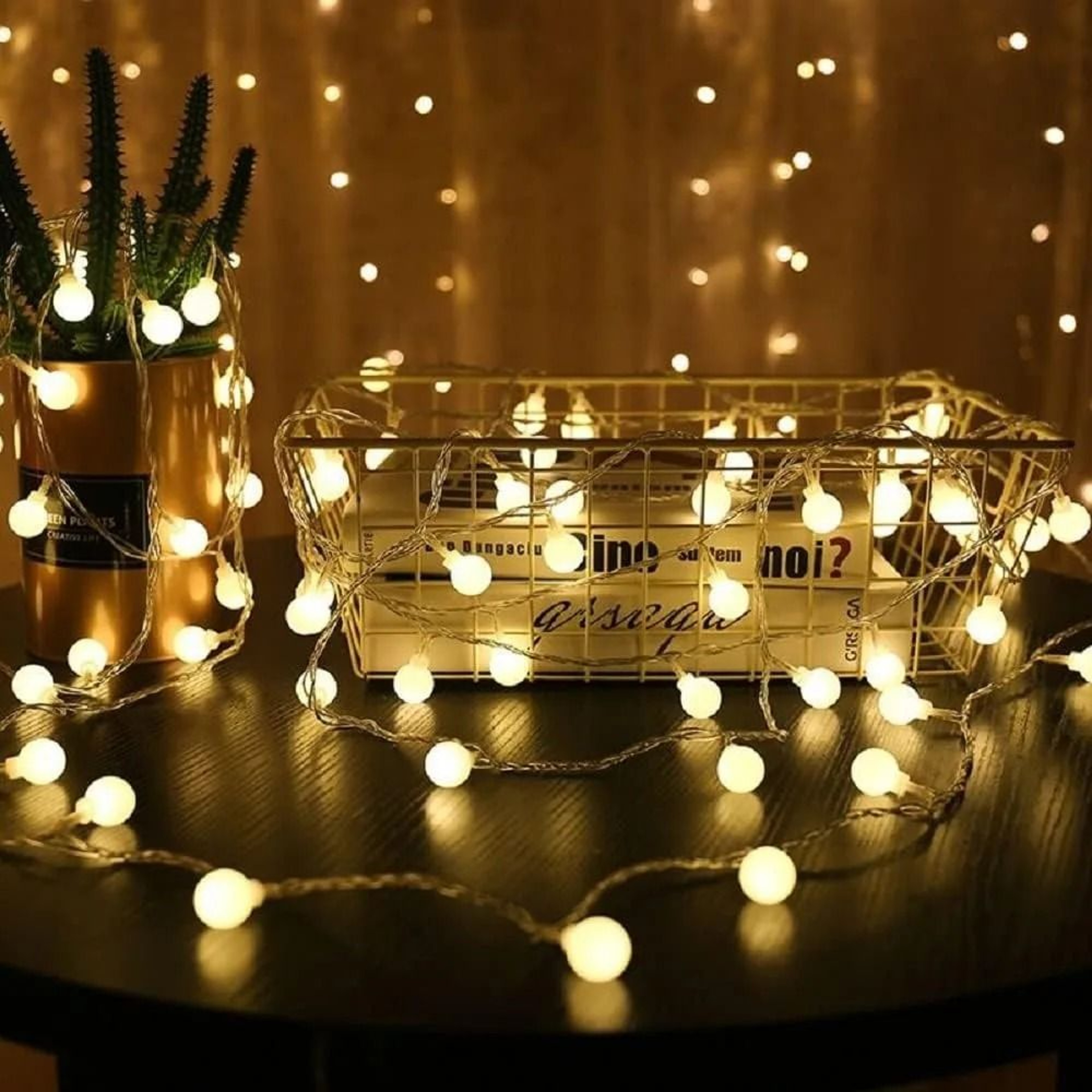 GlowSphere Globe Pearl LED Fairy String Lights 0