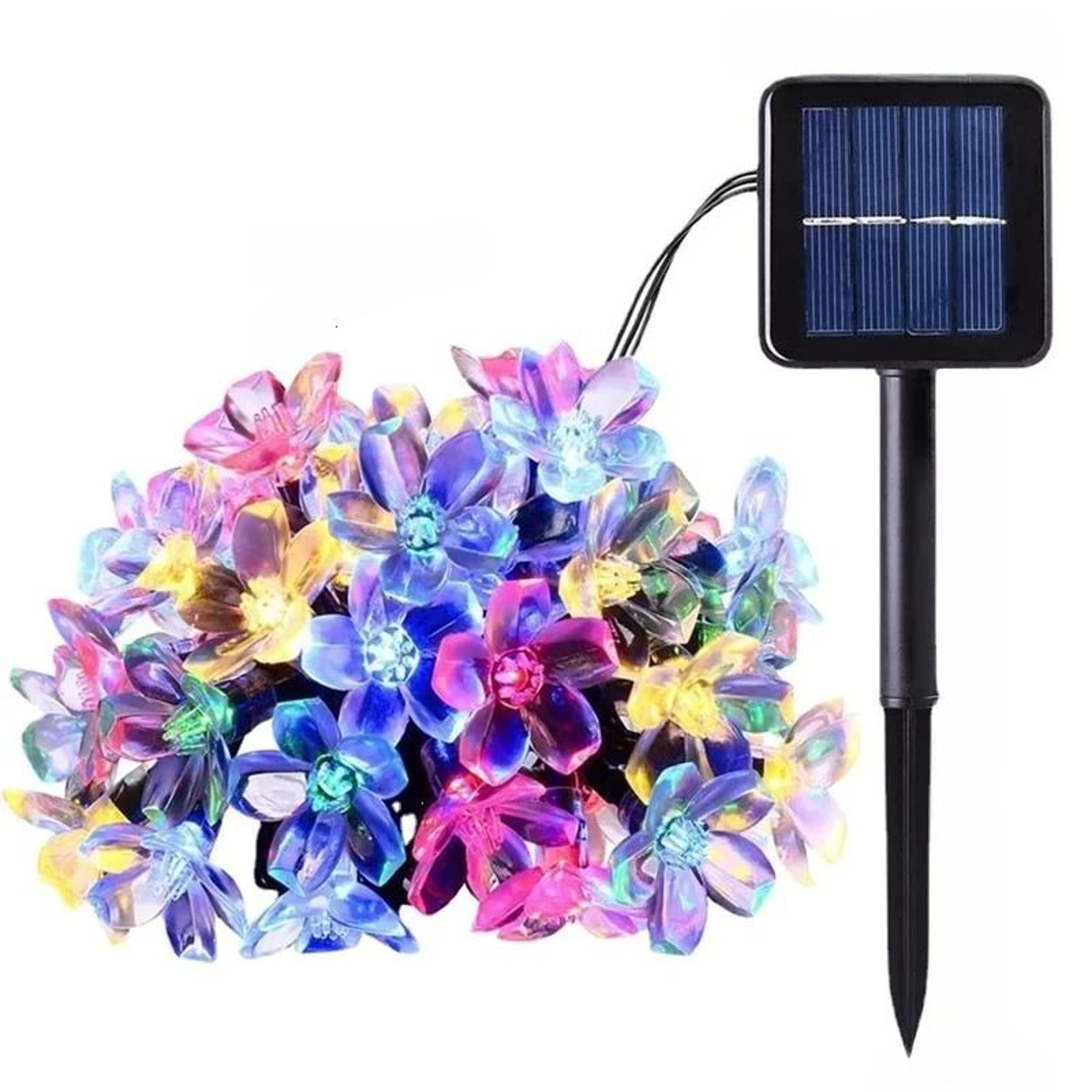 Outdoor Solar Cherry Blossom LED String Lights 4