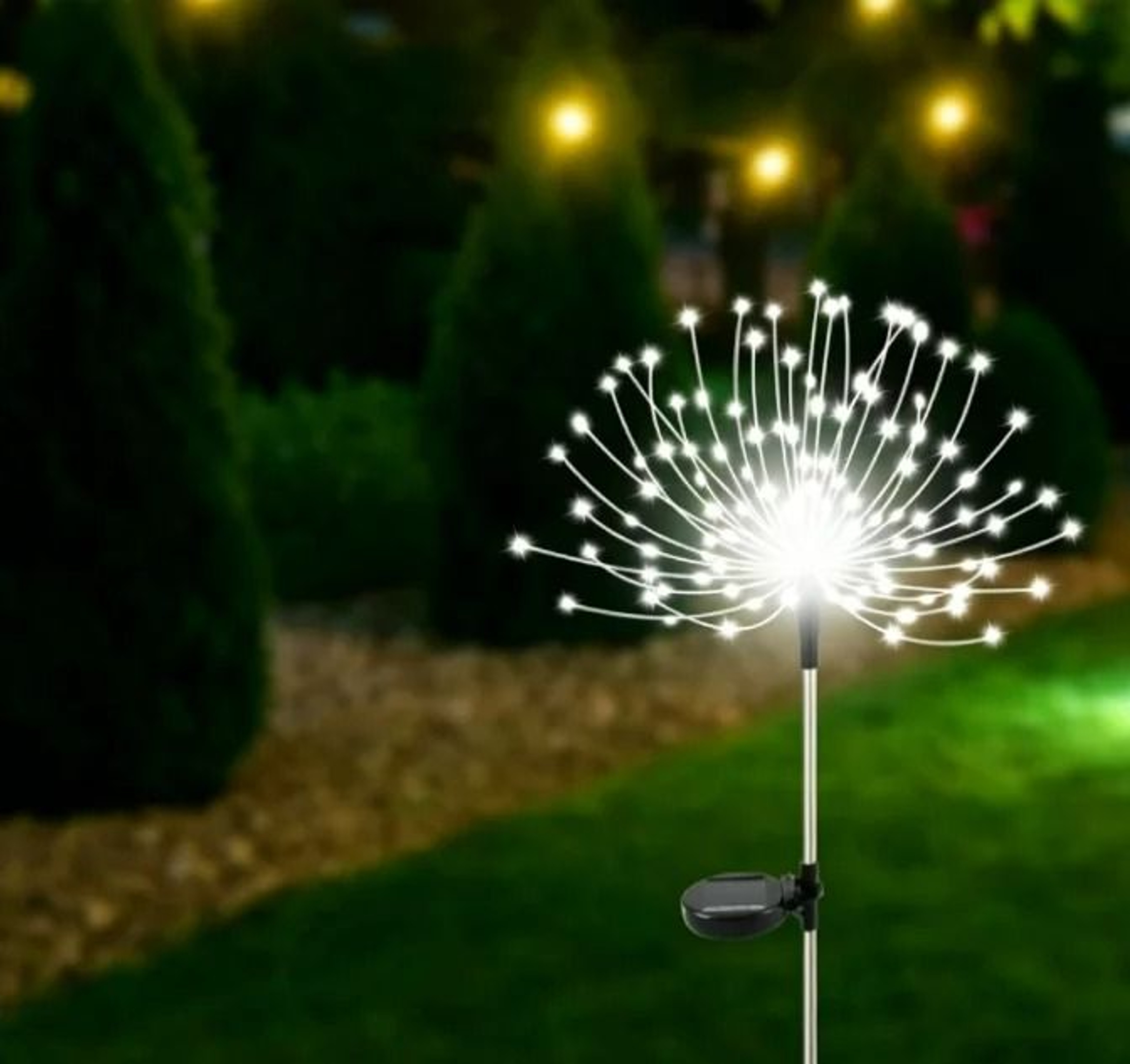 Solar Outdoor Firework Dandelion Ground Plug Light 6