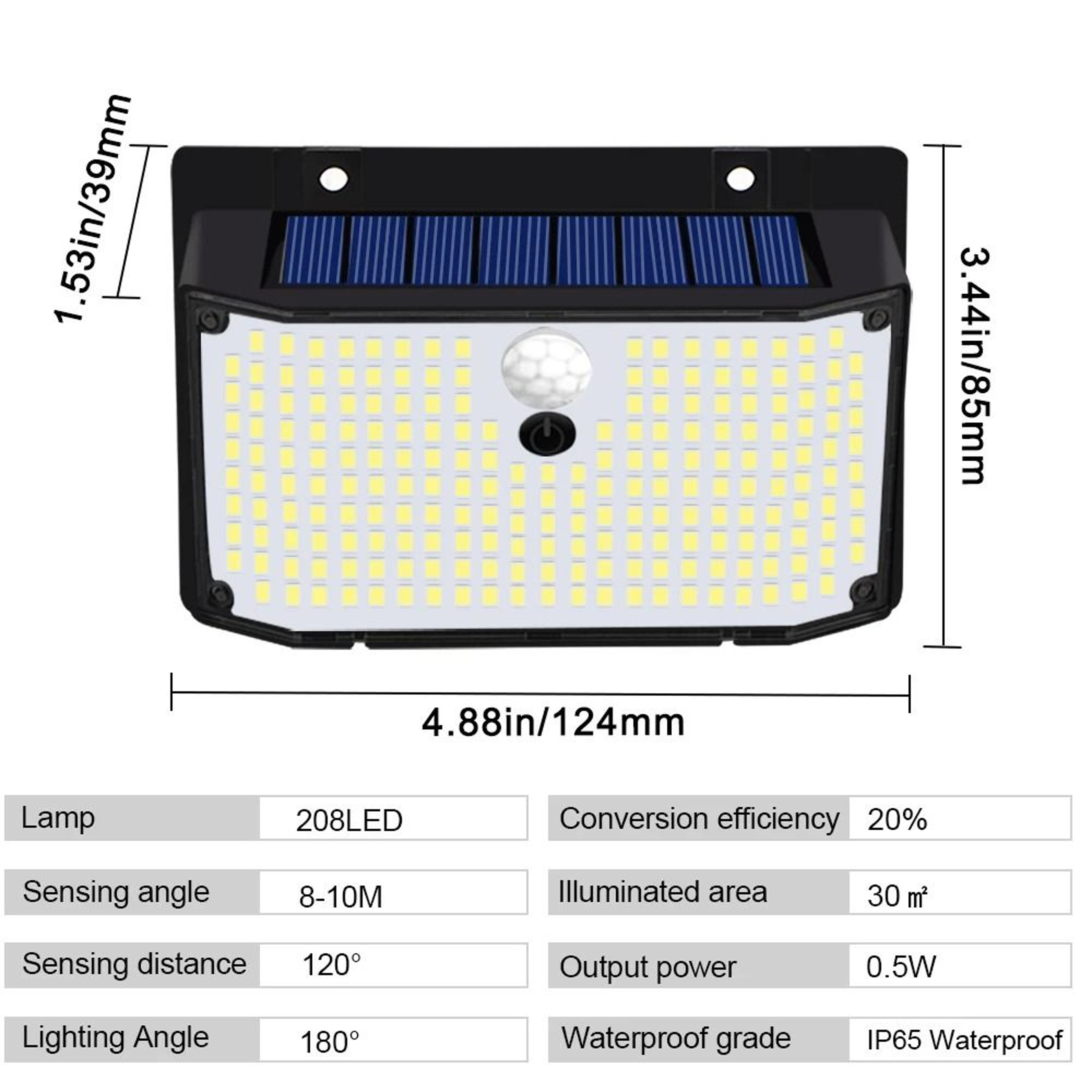 Solar Outdoor 158208 LED Motion Sensor Security Wall Light 6