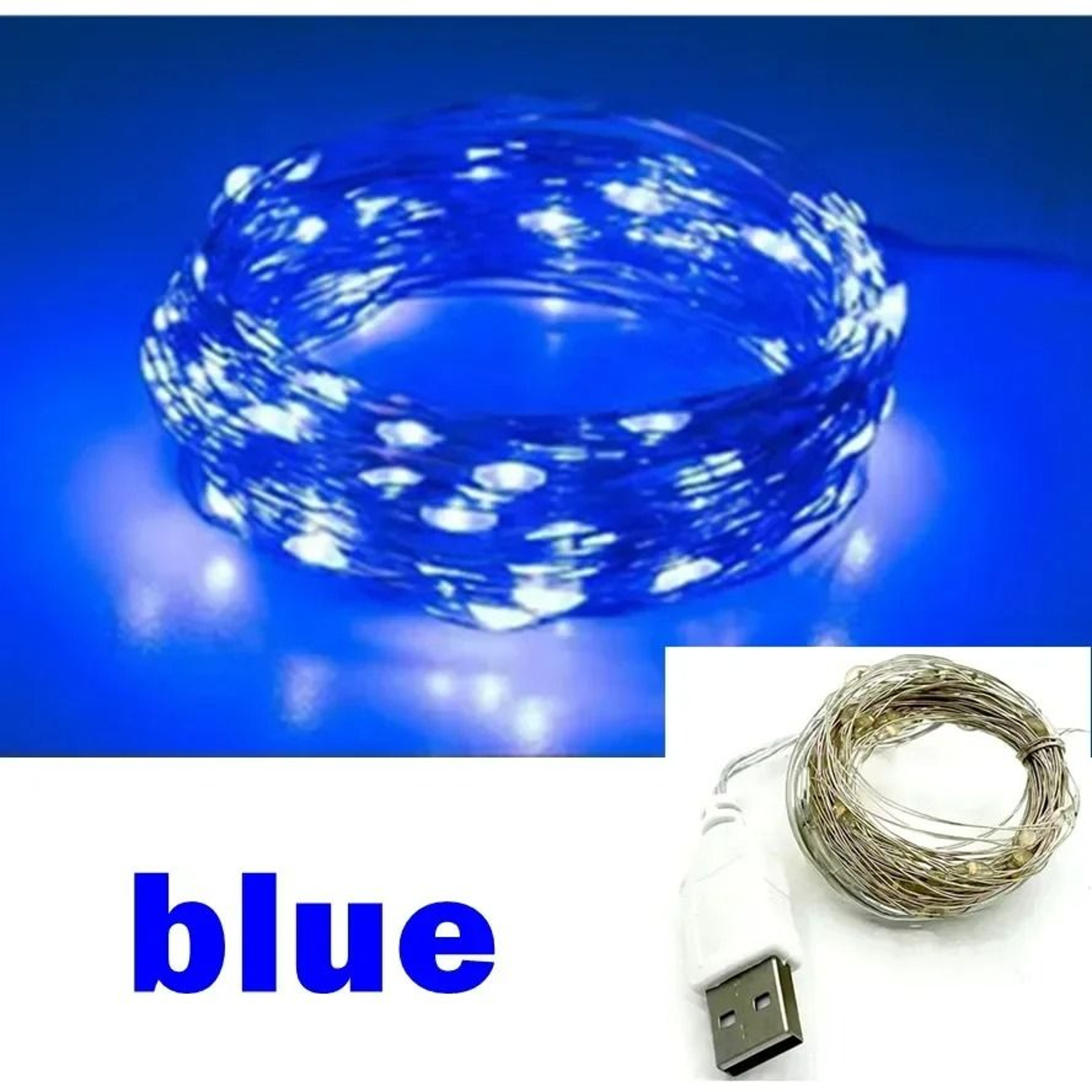 USB Copper Wire Outdoor LED Fairy String Lights 7