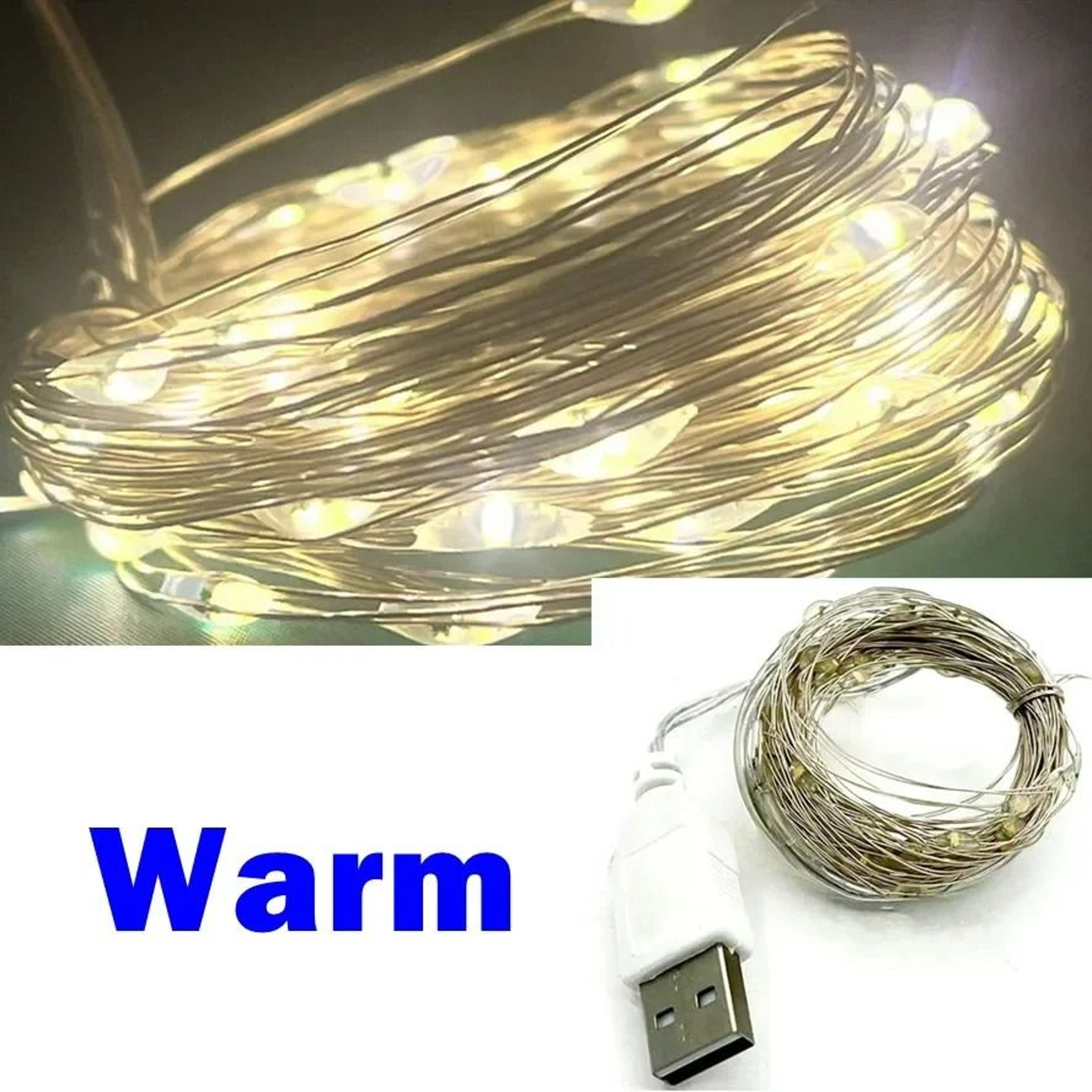 USB Copper Wire Outdoor LED Fairy String Lights 11