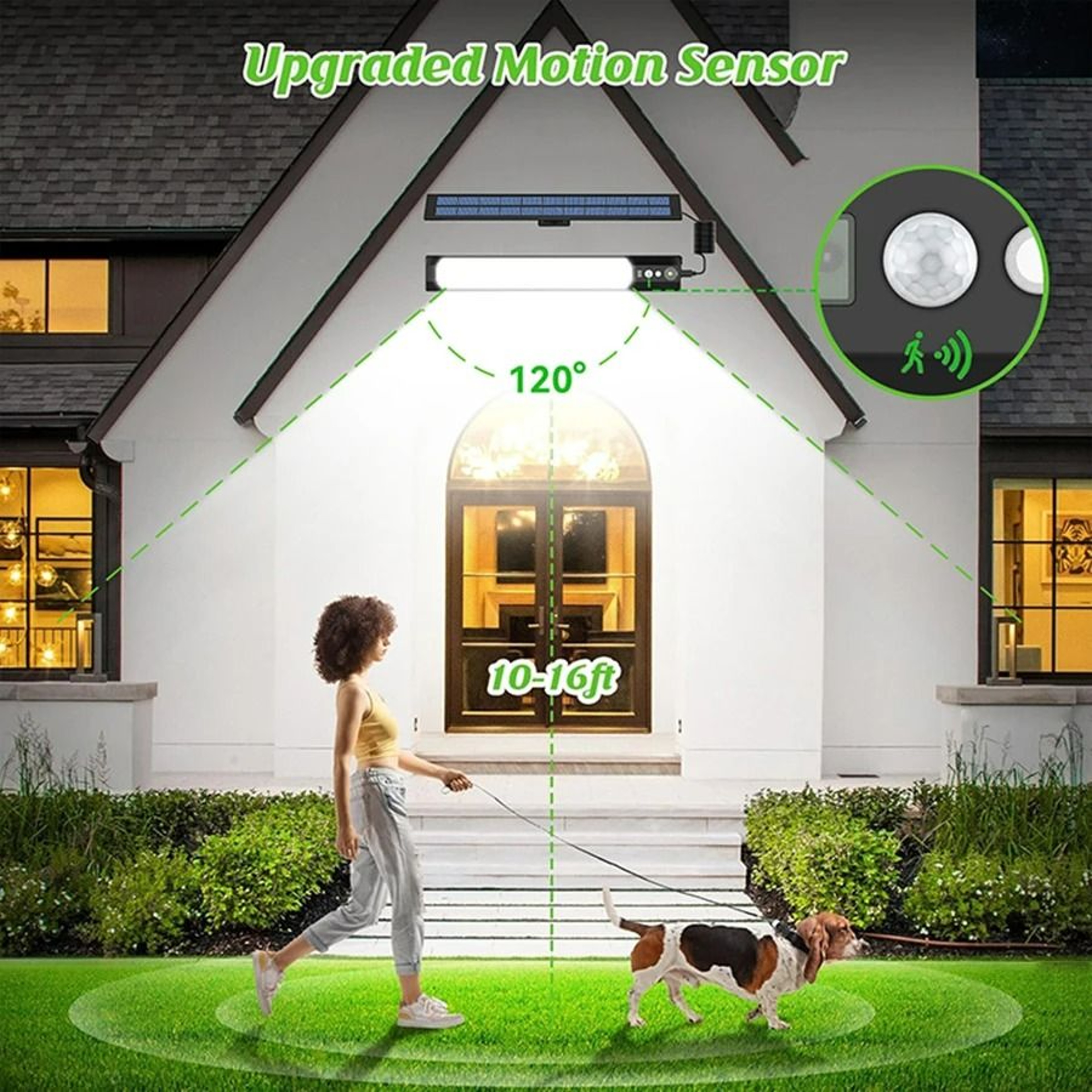 Outdoor Solar Wall Security Light With Wireless Remote Control 4