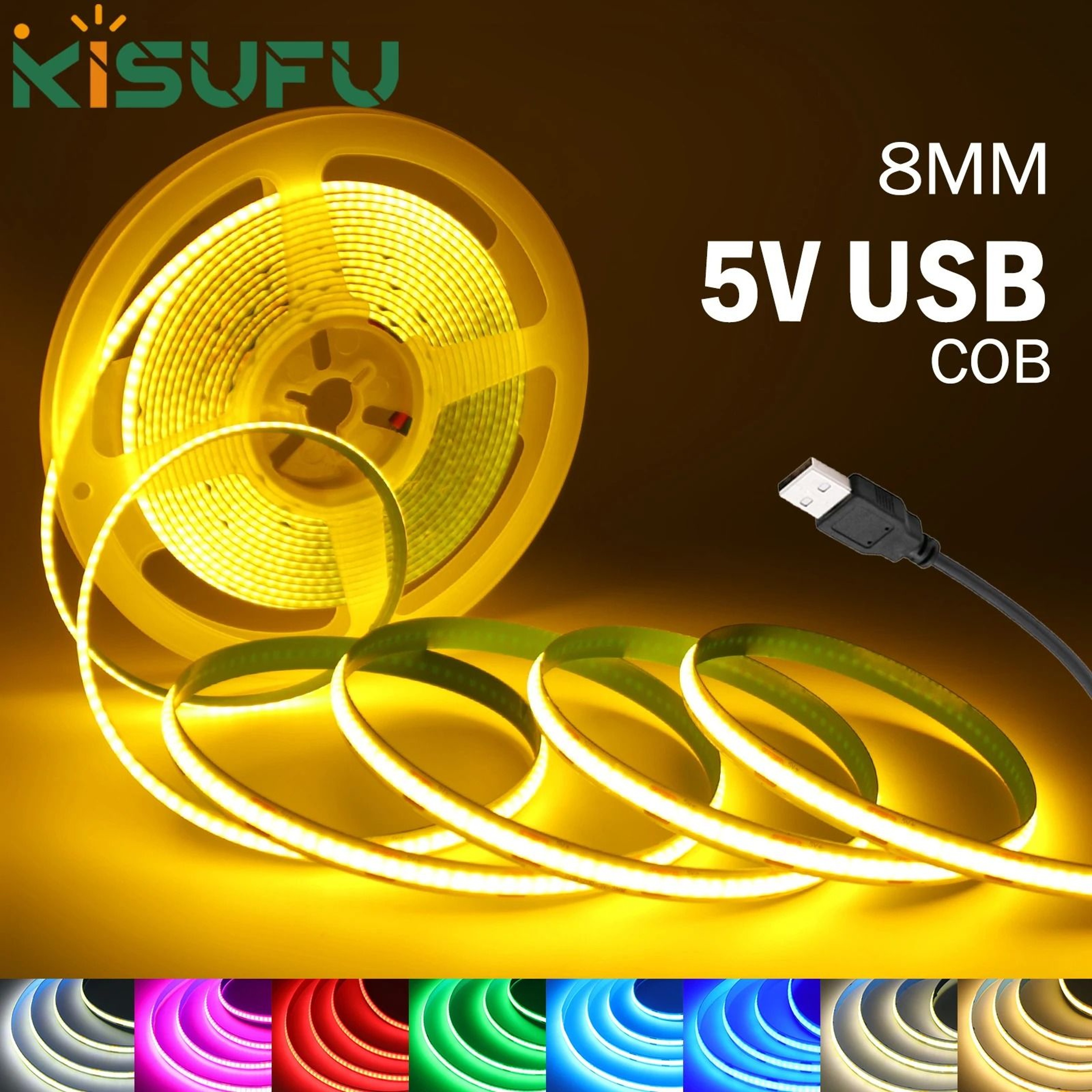 5V USB UltraDense COB Flexible LED Strip Light 1