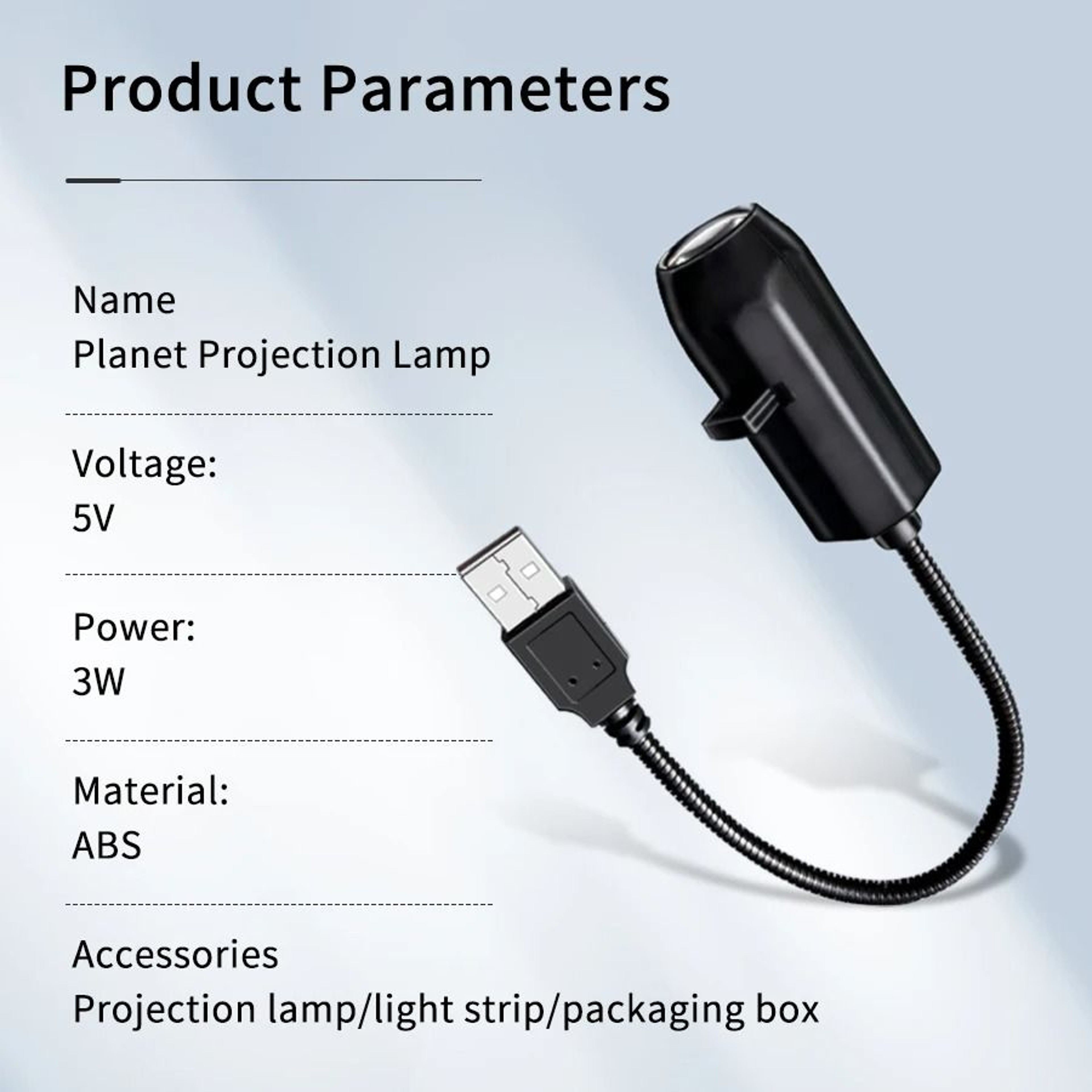 5V USB Planetary  Holiday Theme Night Light Projector 6