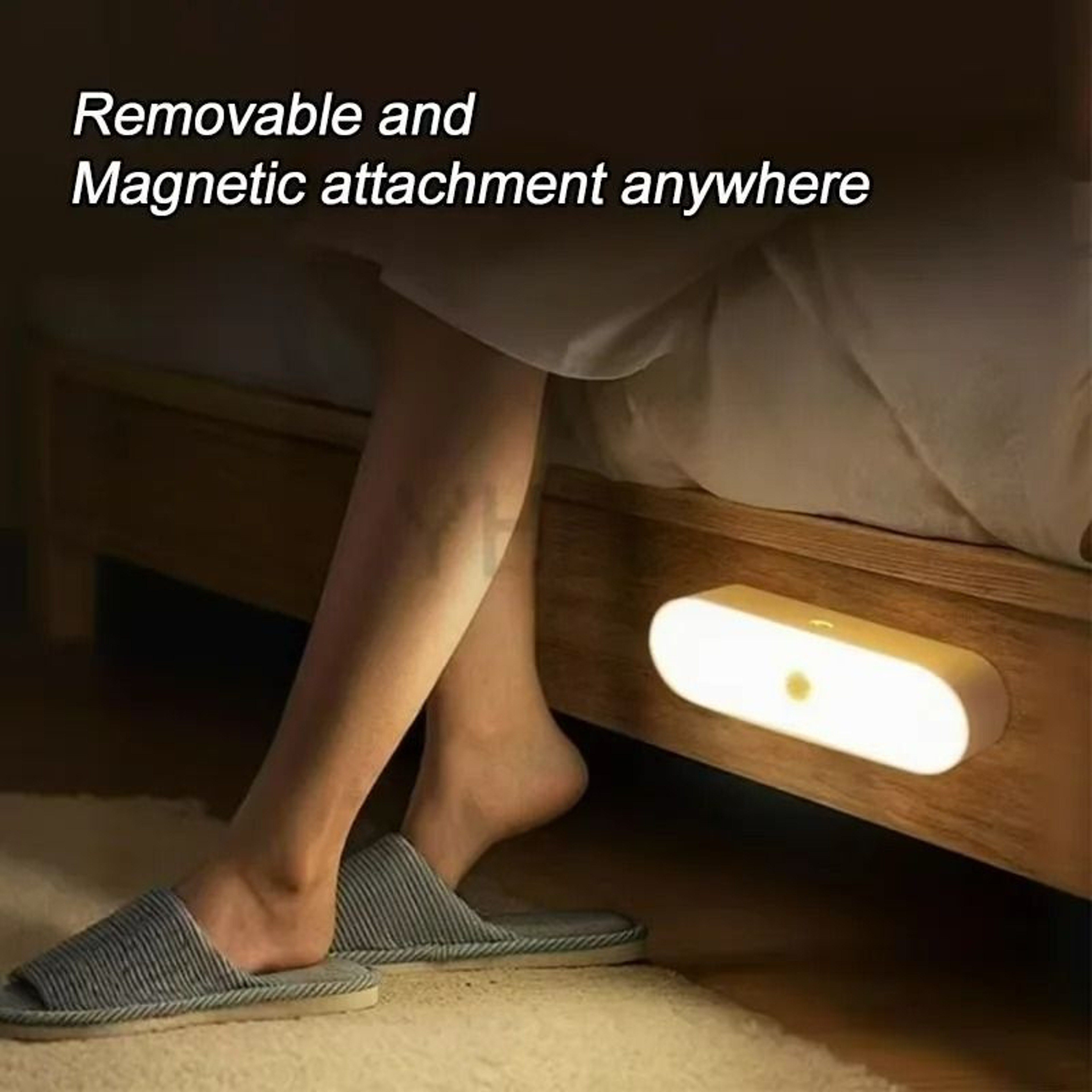 USB Rechargeable Magnetic Motion Sensor LED Cabinet  Closet Bar Light 1