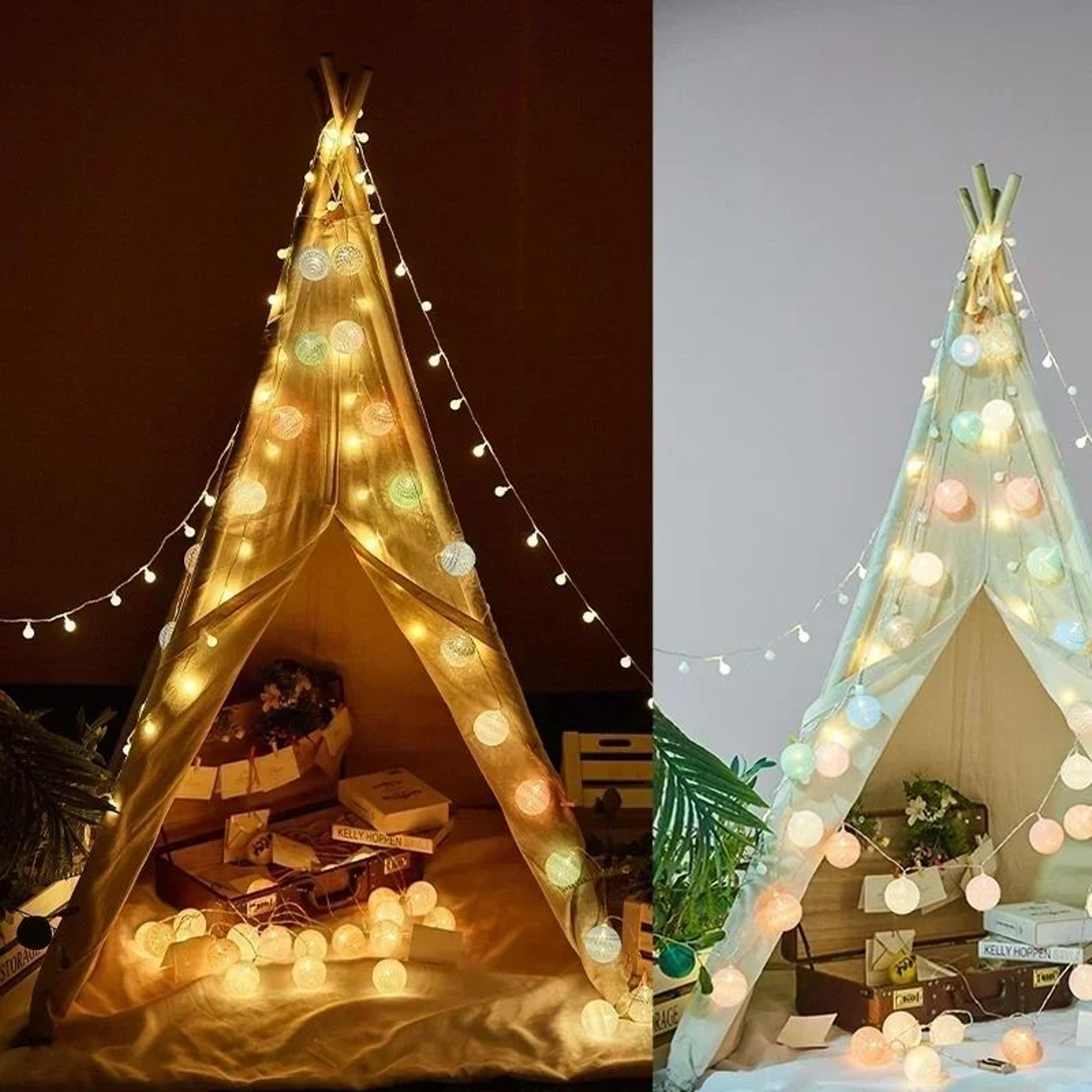Cotton Ball LED String Fairy Lights 5