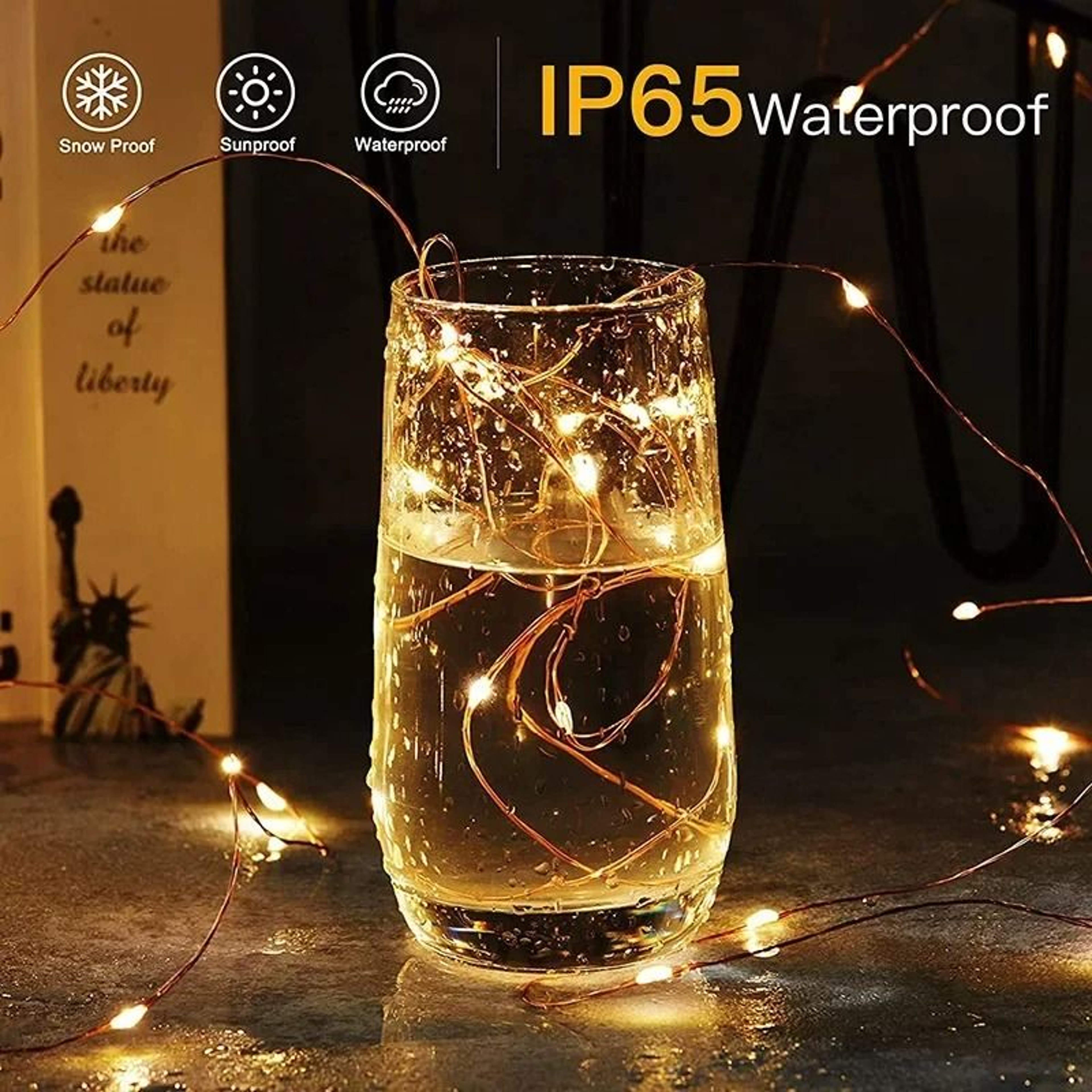 UltraLong Solar Copper Wire LED Fairy String Lights 3