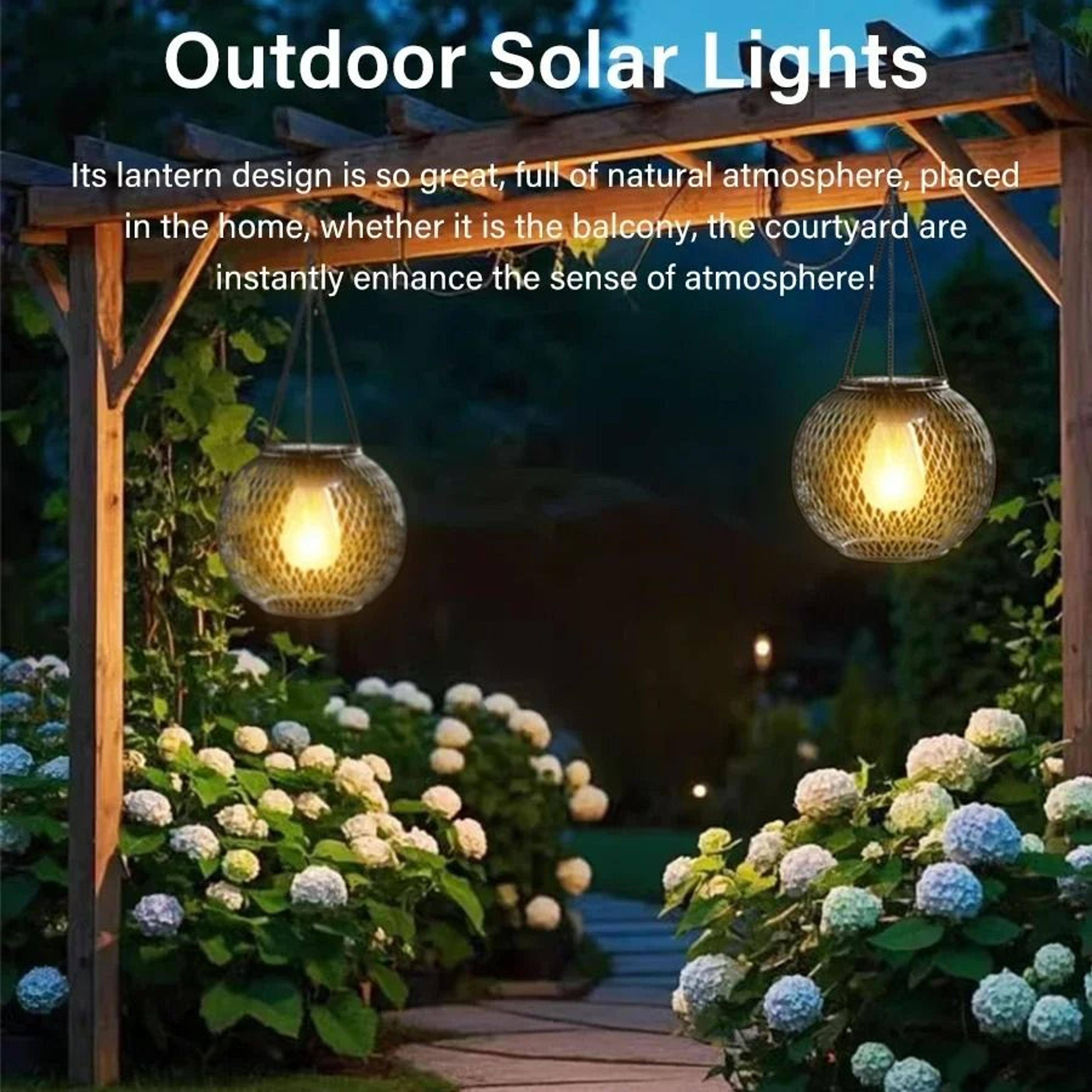 Outdoor Decorative Hanging Solar Camping Lantern 3
