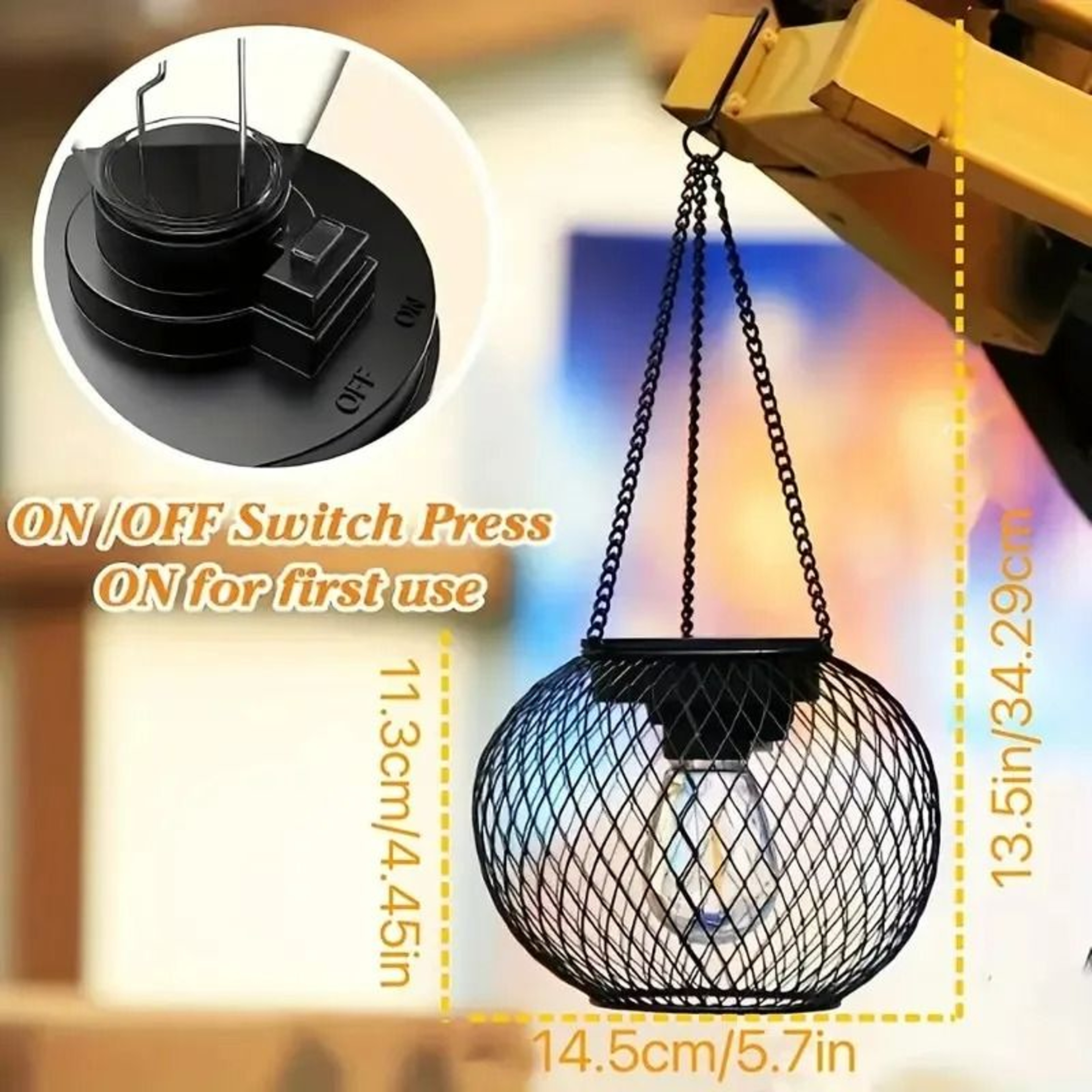 Outdoor Decorative Hanging Solar Camping Lantern 5