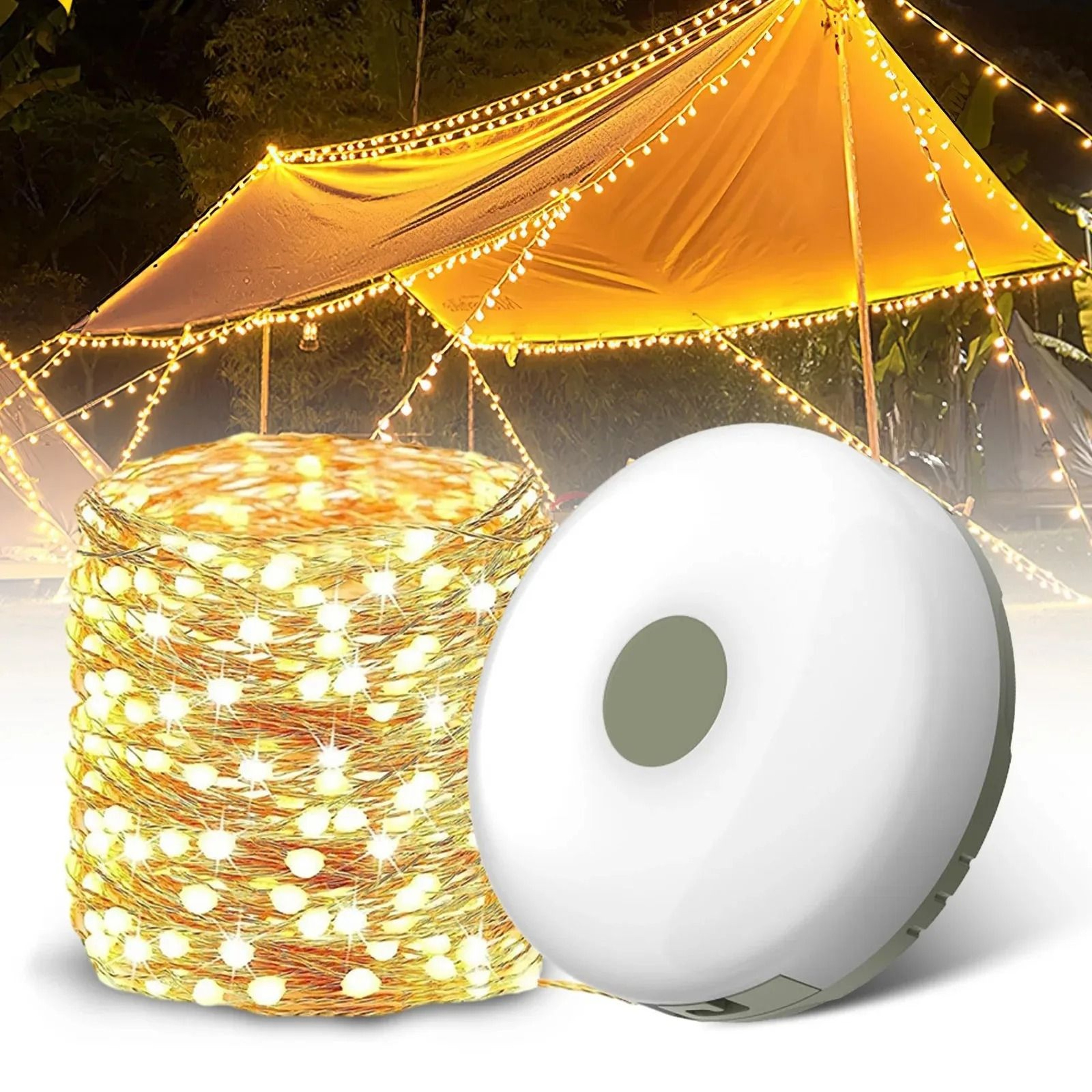 2in1 Portable Stowable Outdoor Camping String Light  Lantern 0