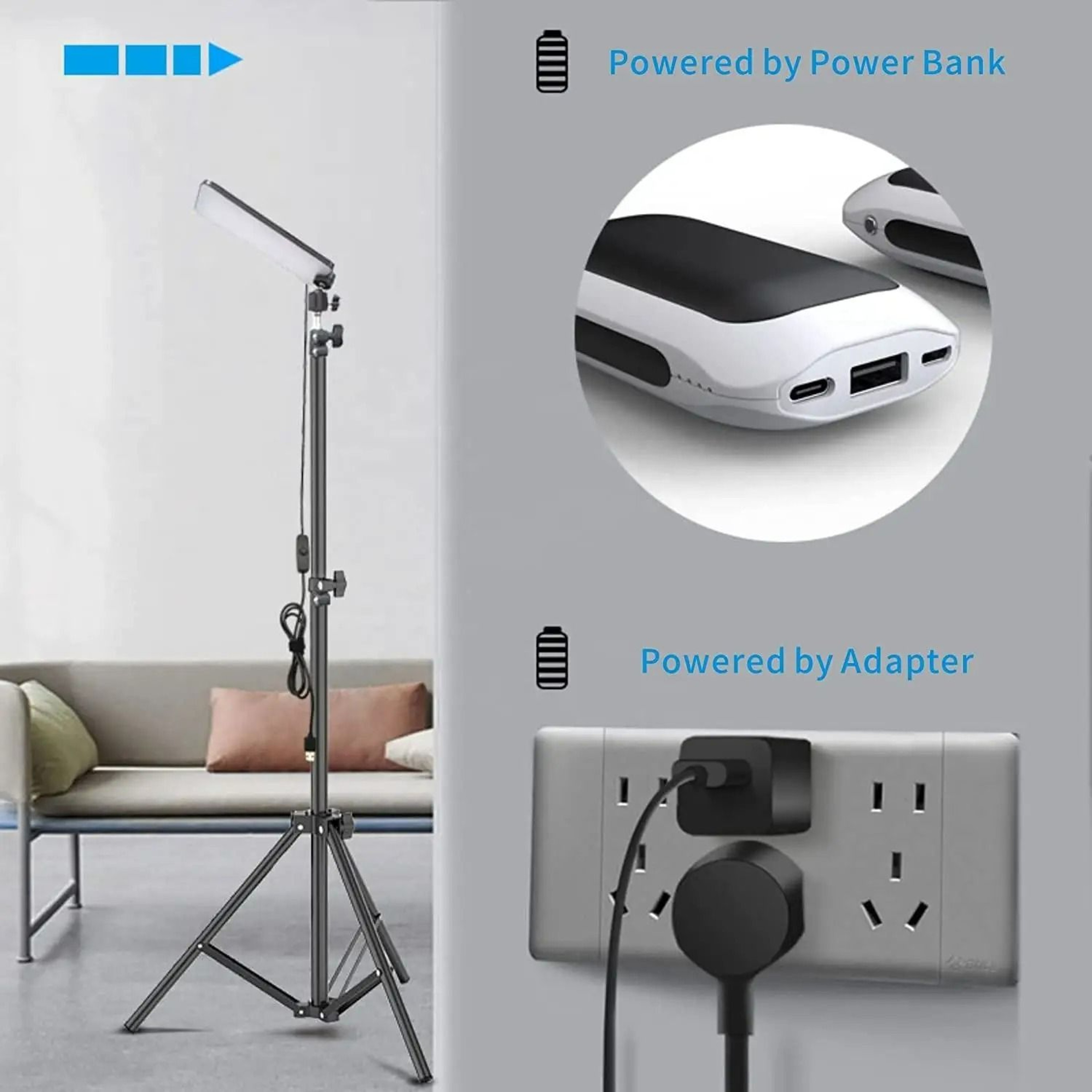1680Lumen Portable LED Work Light With Adjustable Telescoping Tripod Stand 5