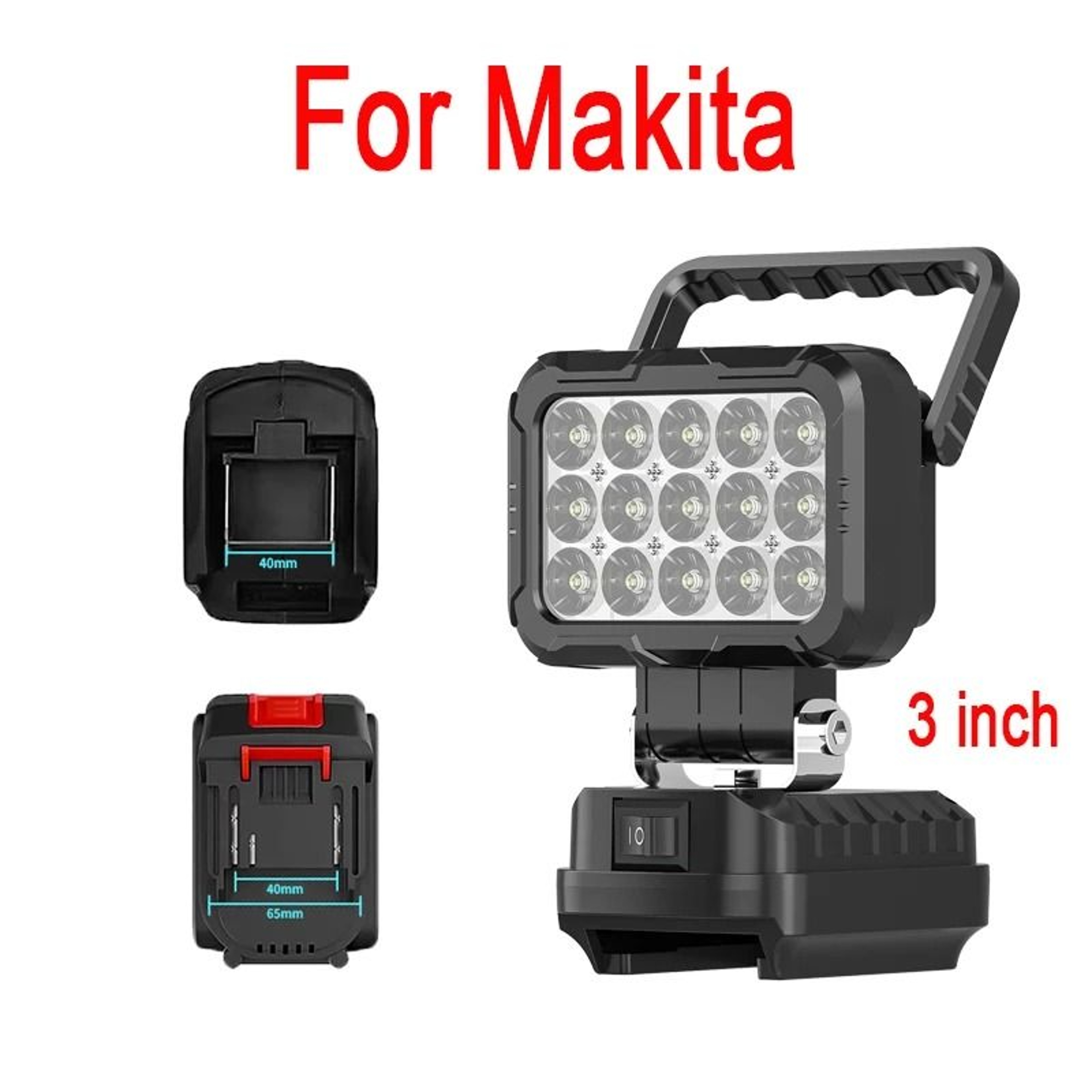 15LED Makita Compatible Cordless Work Light  Spotlight 6