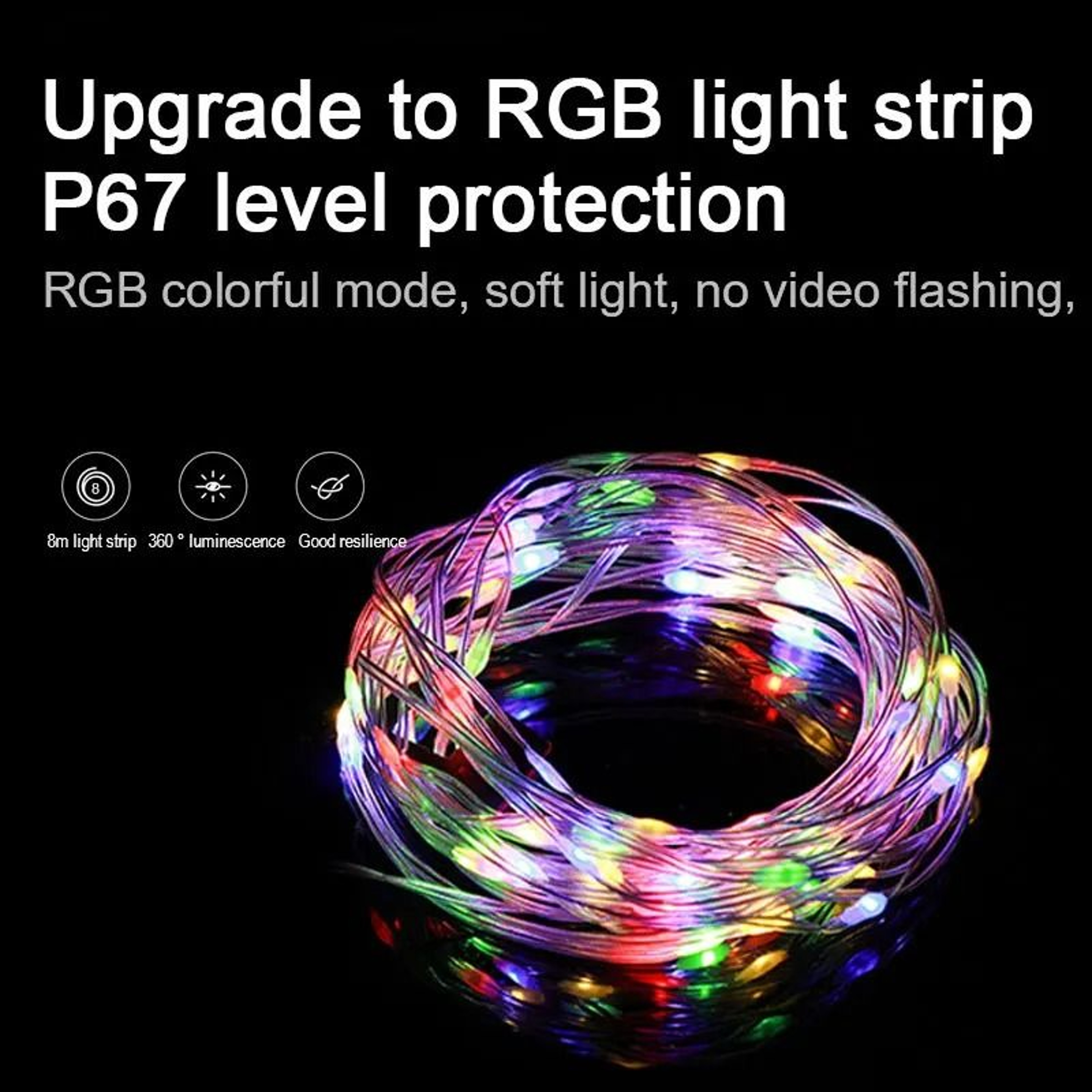 26ft Retractable Camping LED Light String  1800mAh Portable Lantern 1