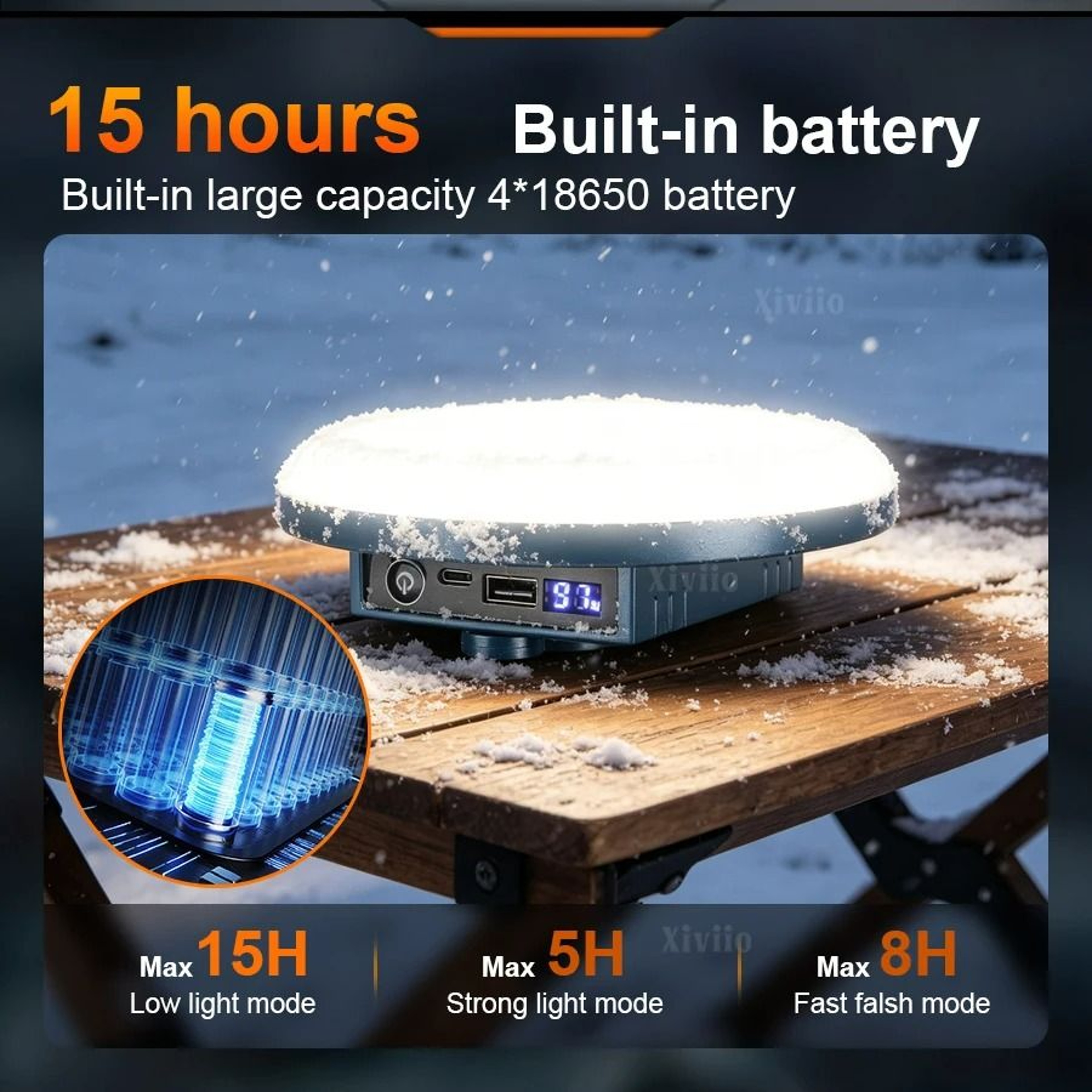 Magnetic Rechargeable LED Camping Lantern  Work Light 5