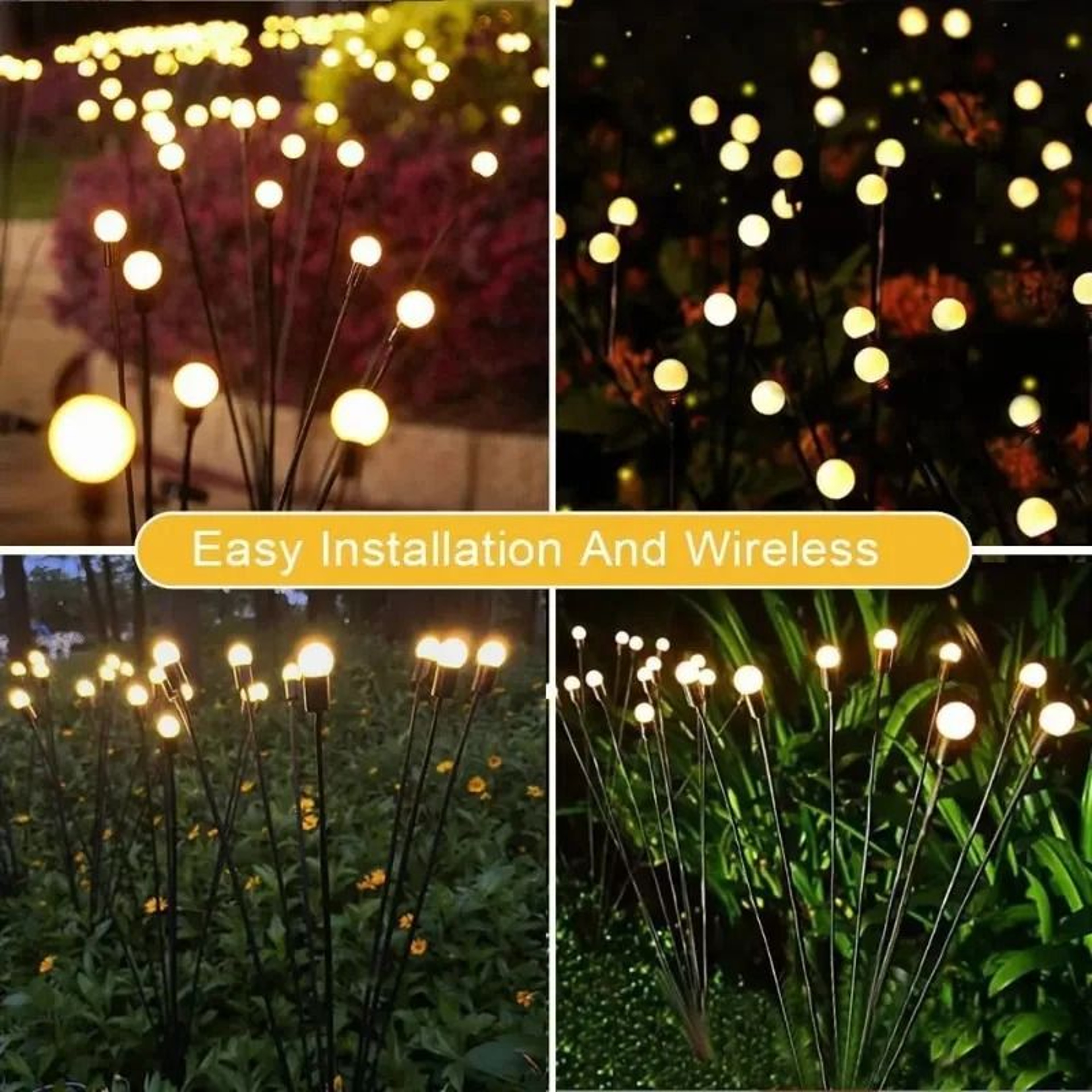Solar Firefly Light String  Swaying Lawn Stake Light 1