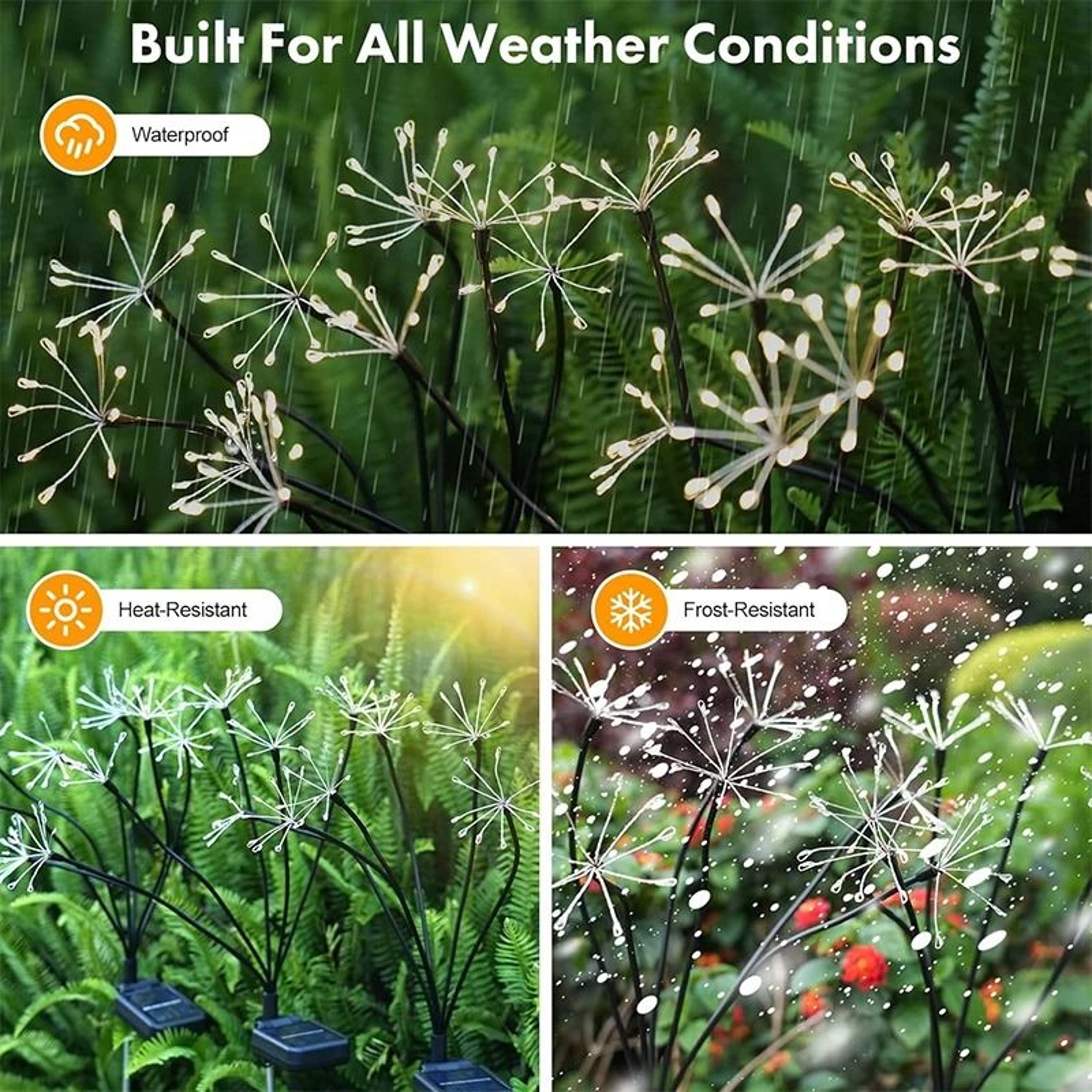 Solar 2Mode Swaying Firefly Lights  Outdoor Pathway Accent 6