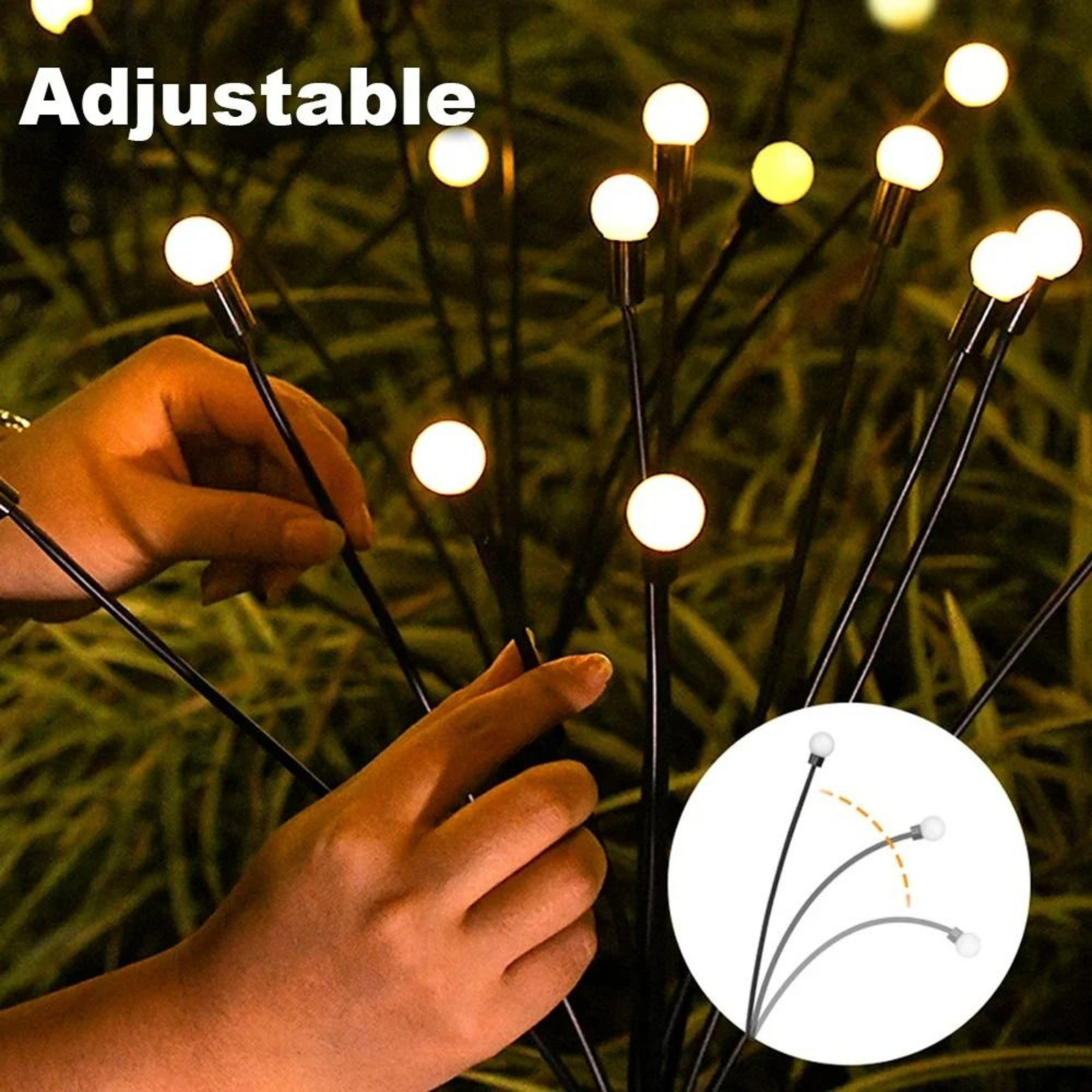 Solar Powered Swaying Firefly Garden Lights  Landscape Lawn Decor 1