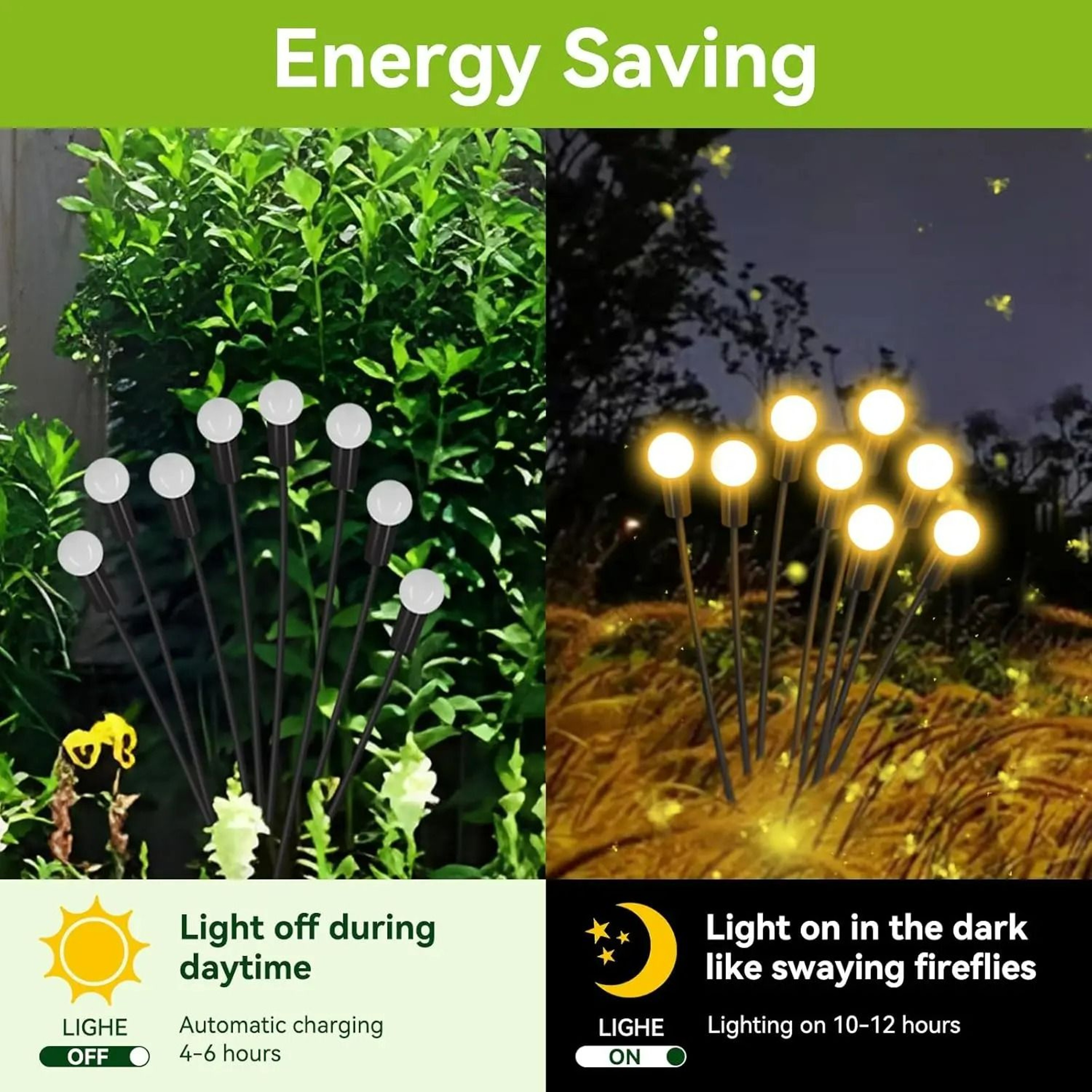 Solar Firefly Swaying Decorative Lights  Seasonal Pathway Accent 0