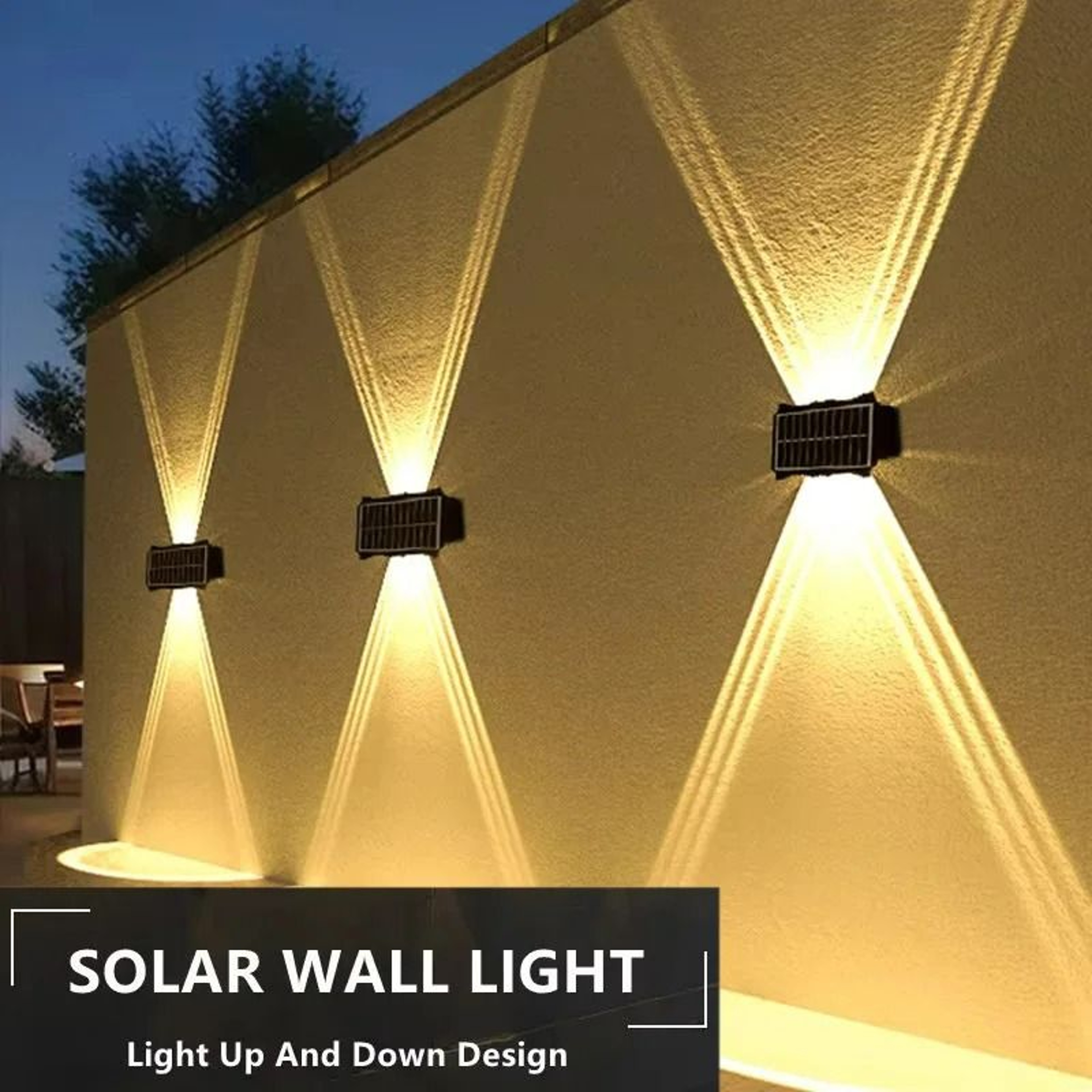 Outdoor Up And Down Solar LED Wall Lights 1