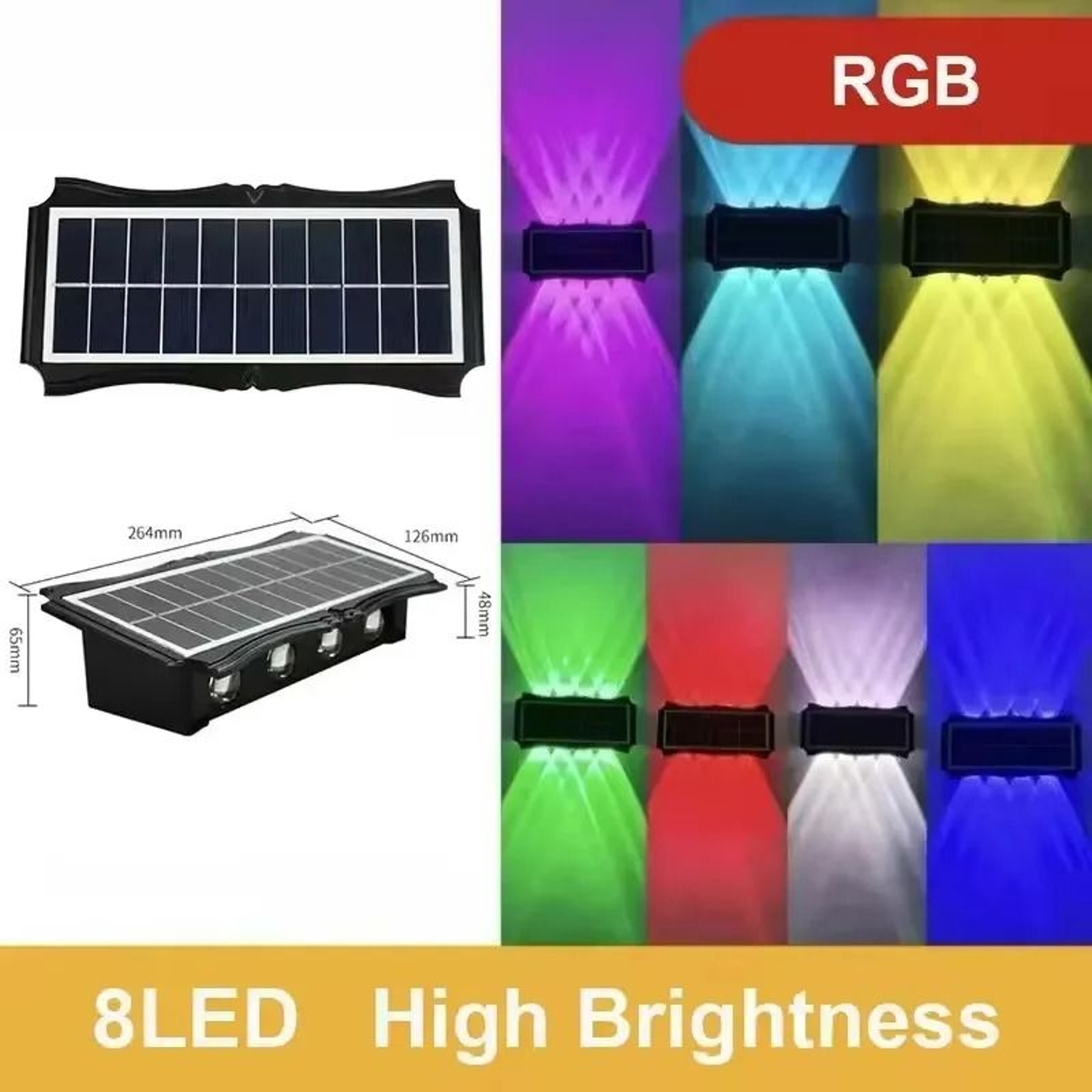 Outdoor Up And Down Solar LED Wall Lights 9