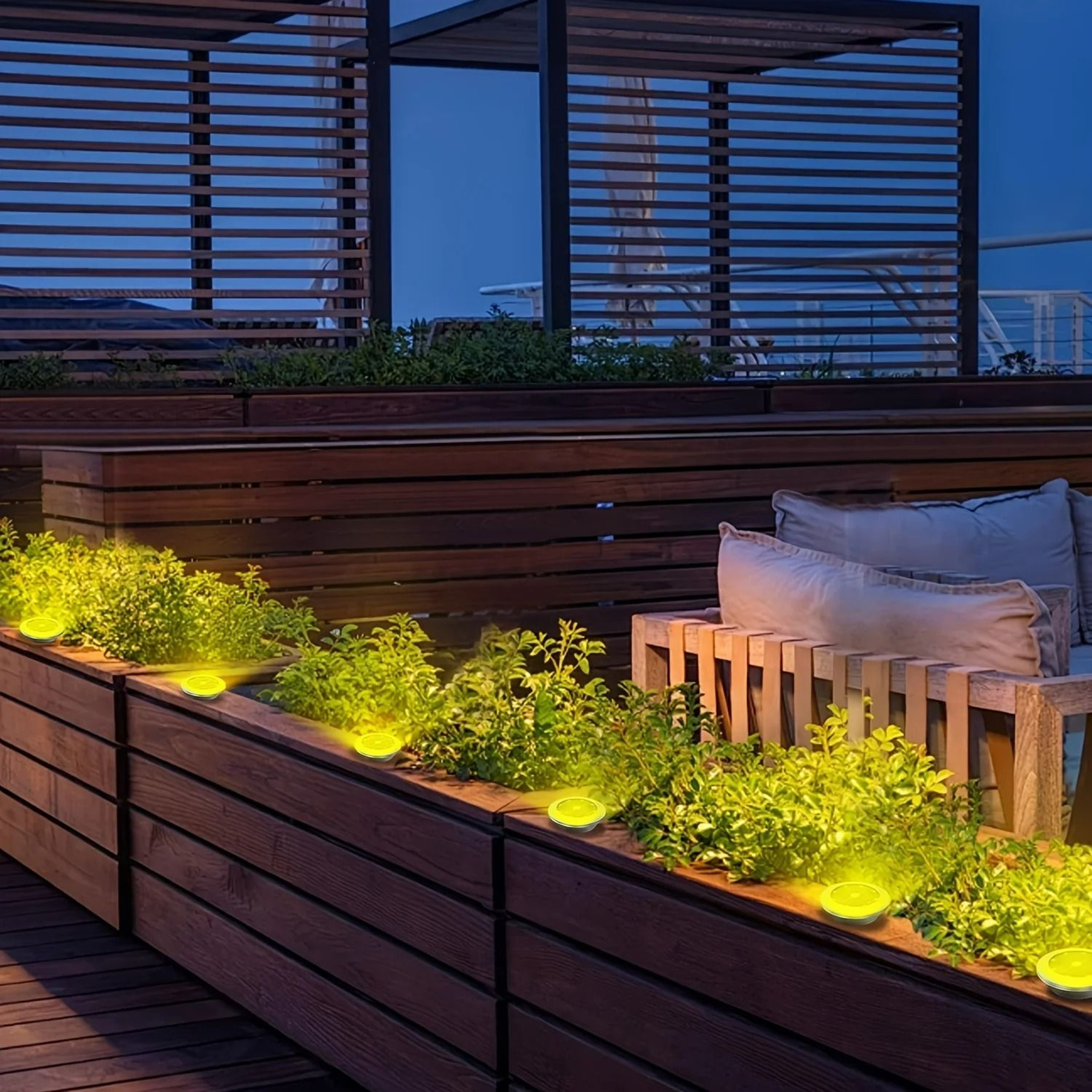 4 Mini Stainless Steel Rotating Solar Ground Lights 3