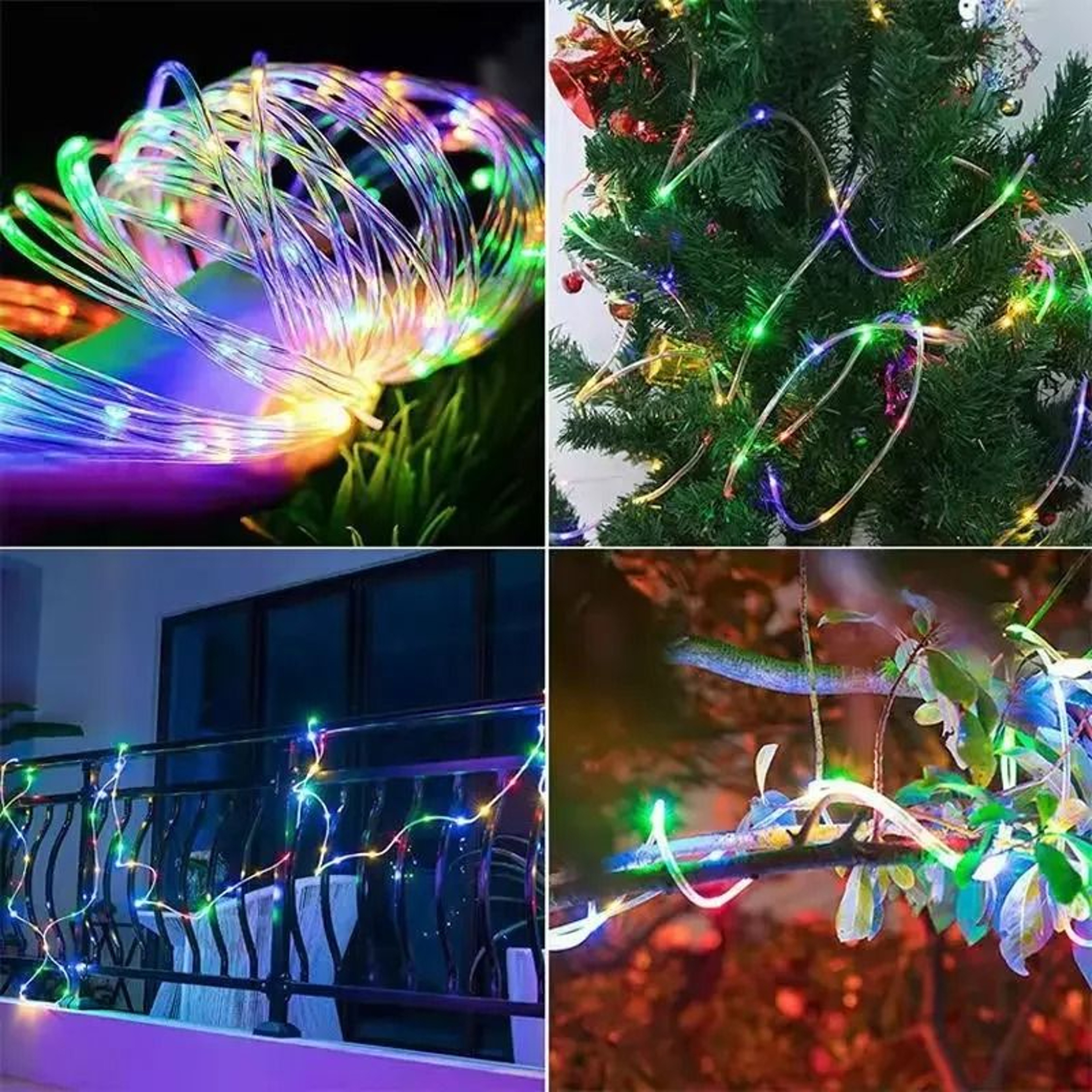 Outdoor Solar Rope Tube String Lights 5