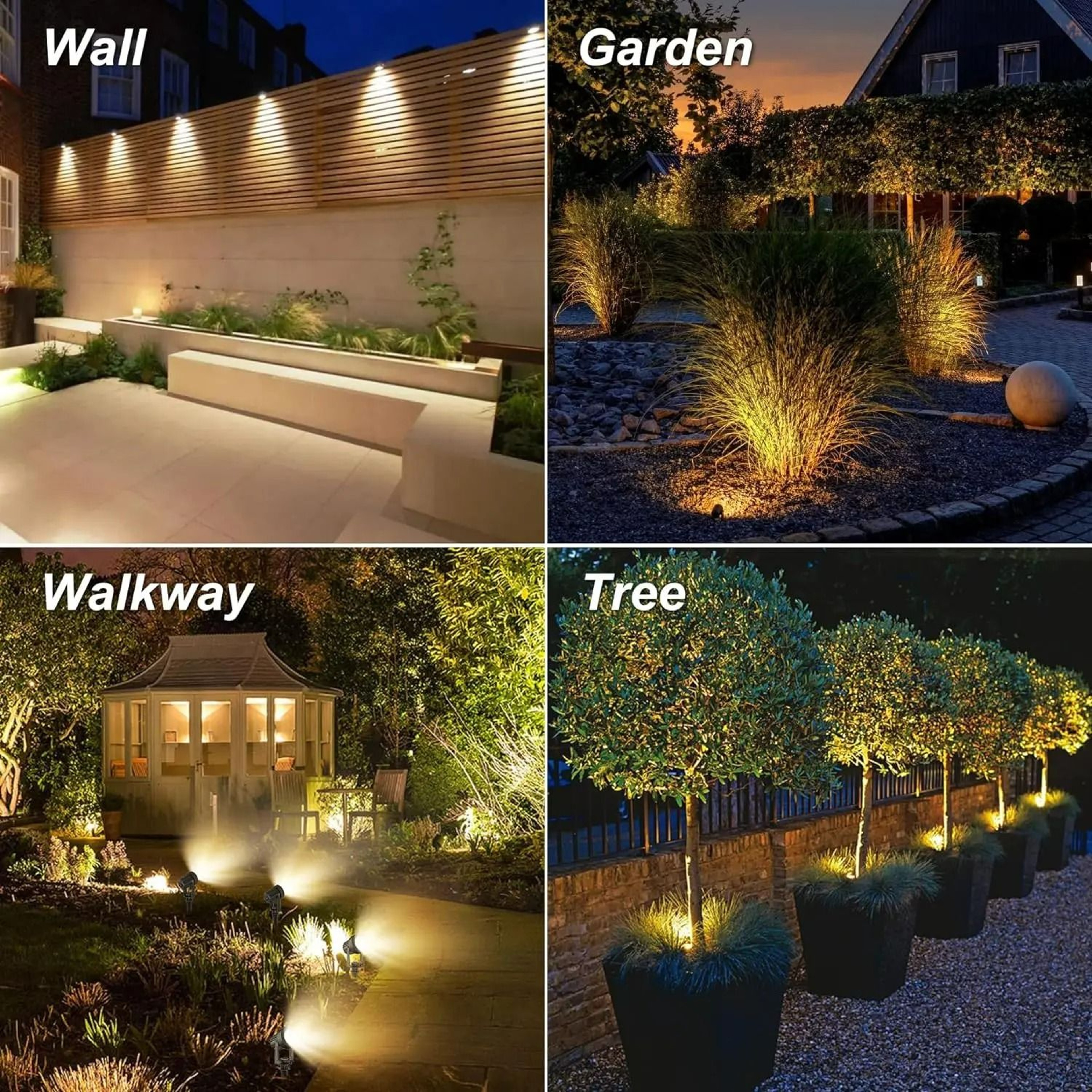 Solar Outdoor Adjustable LED Landscape Spotlight 4Pcs Set 4