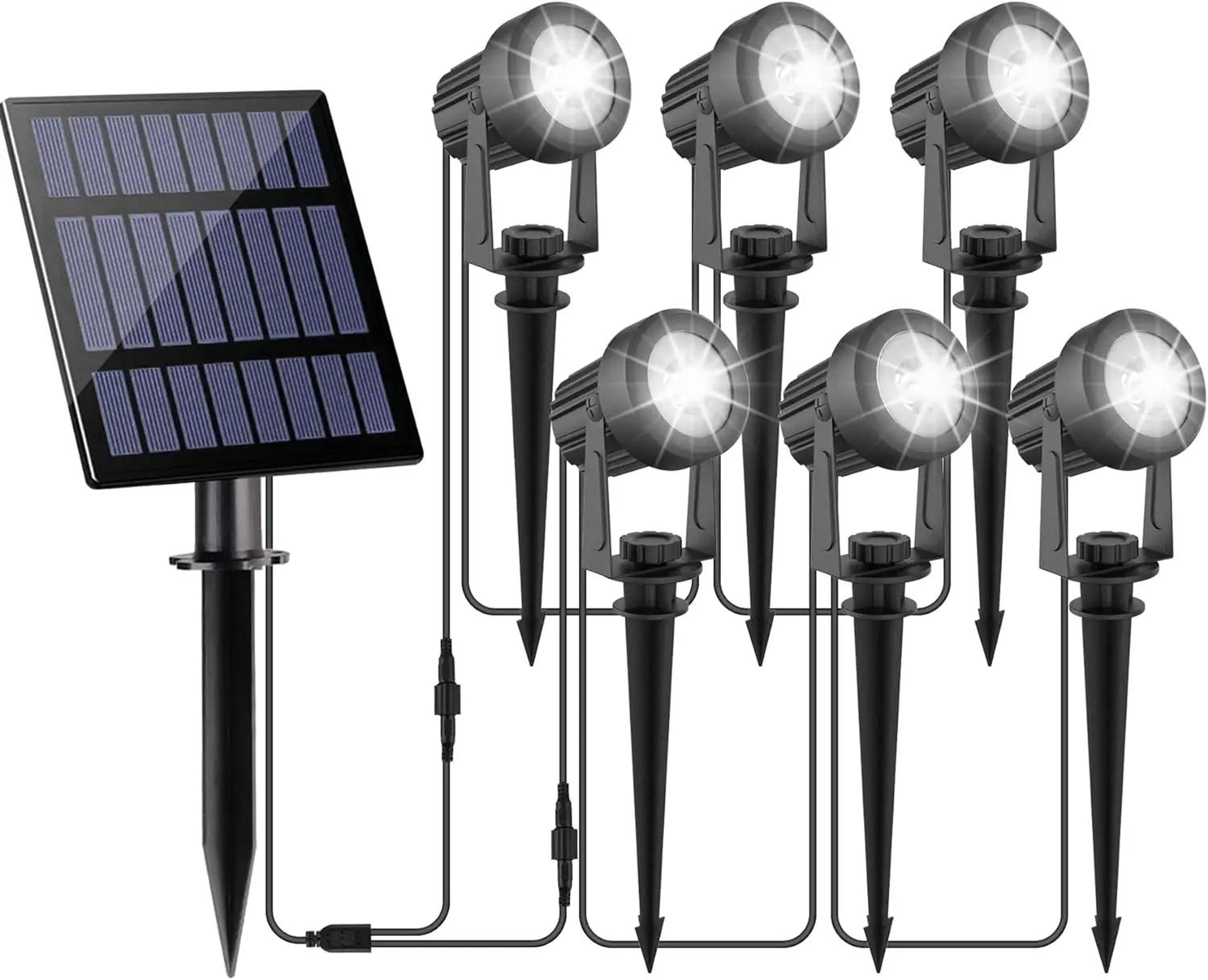 Solar Outdoor Adjustable LED Landscape Spotlight 4Pcs Set 6