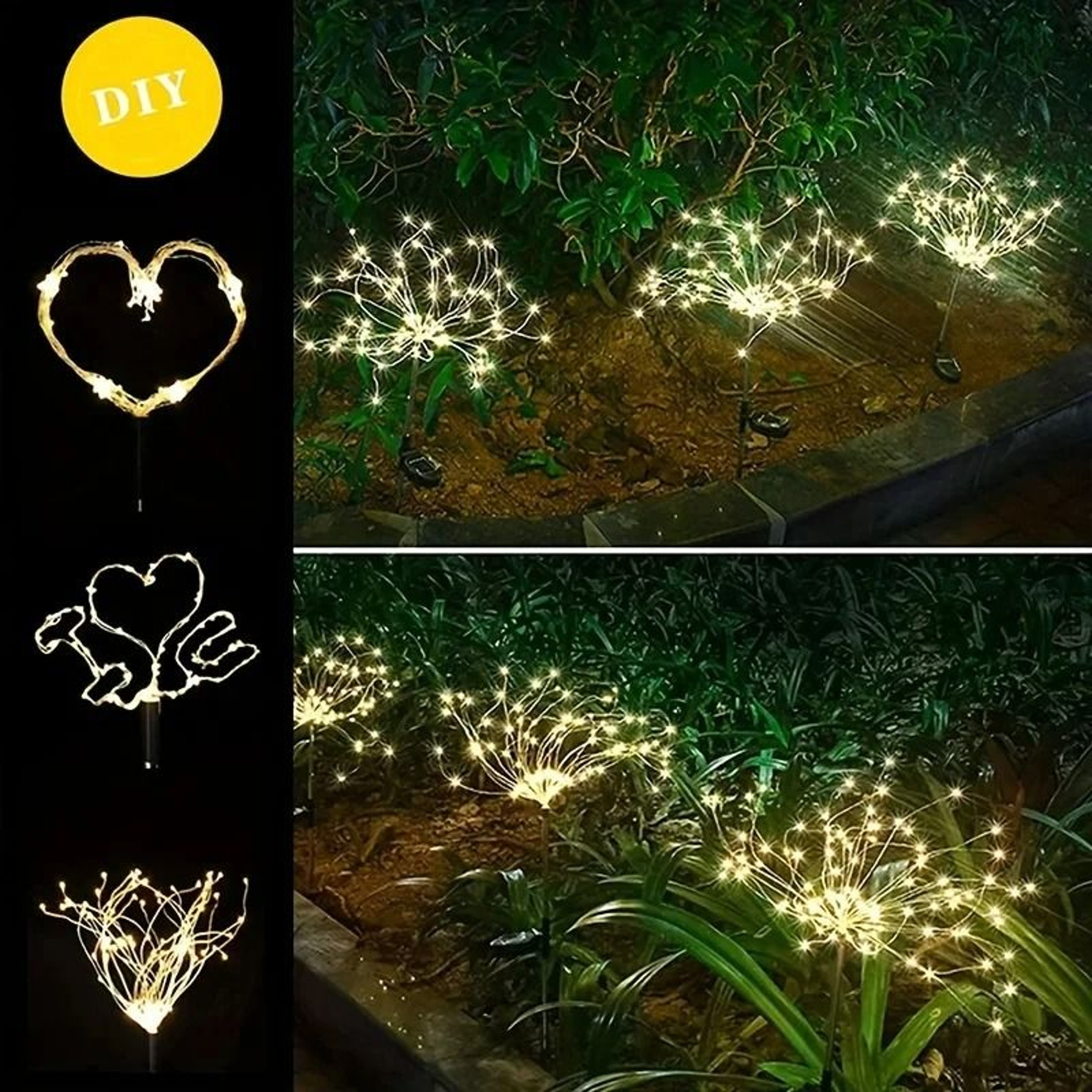 Solar Firework Dandelion Garden Stake Lights 3