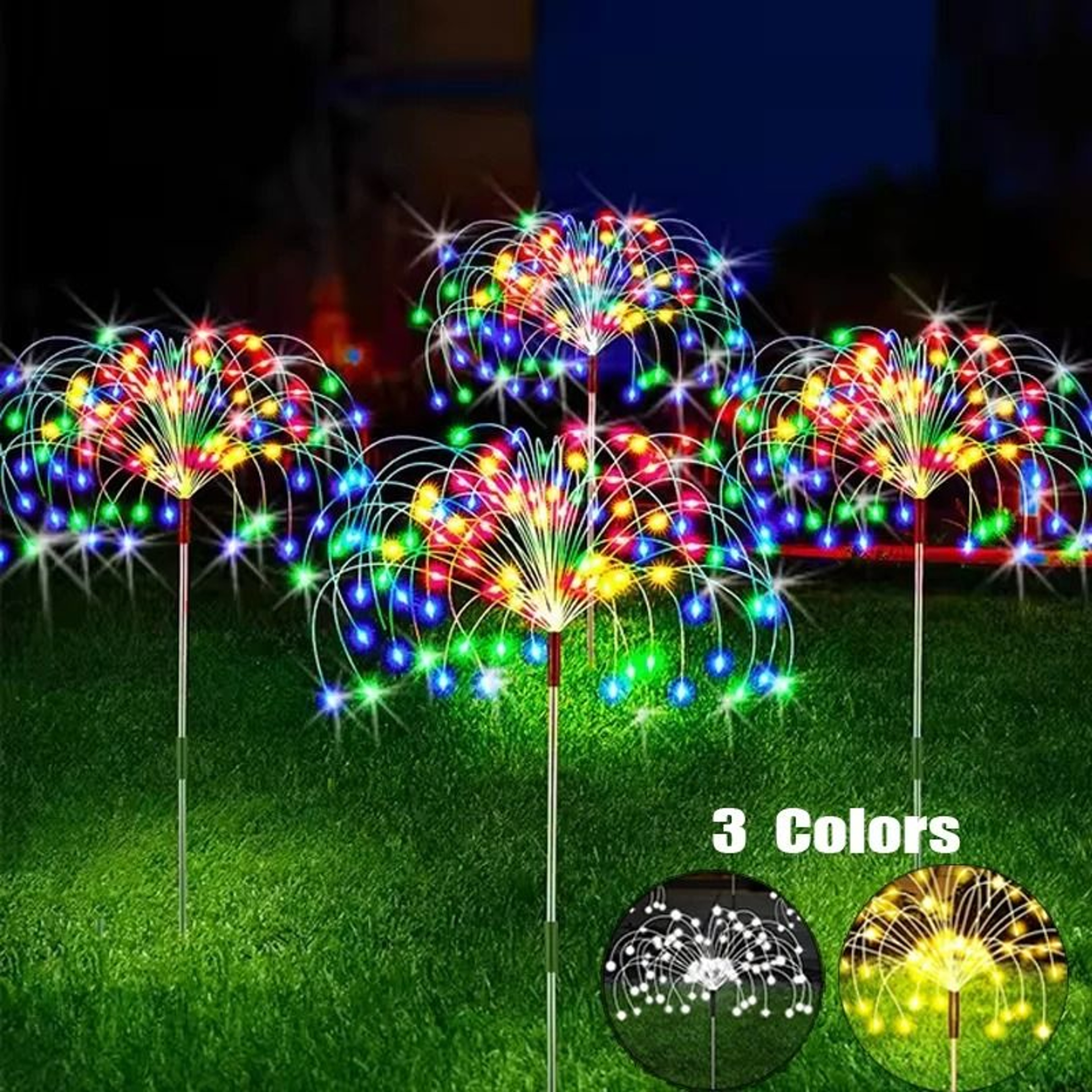 Solar Firework Dandelion Garden Stake Lights 0