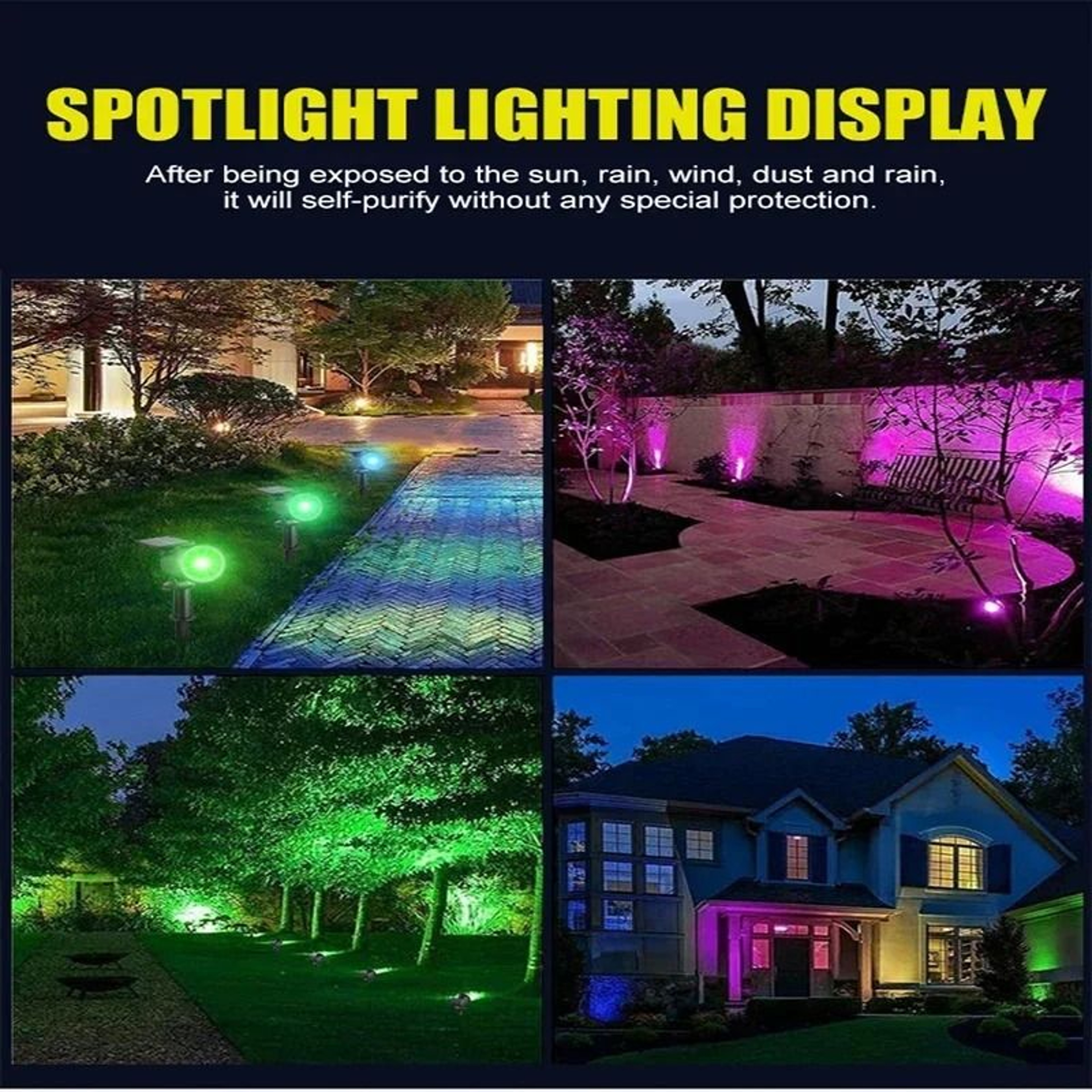 Garden 9LED Solar Powered Adjustable Landscape Spotlight 1