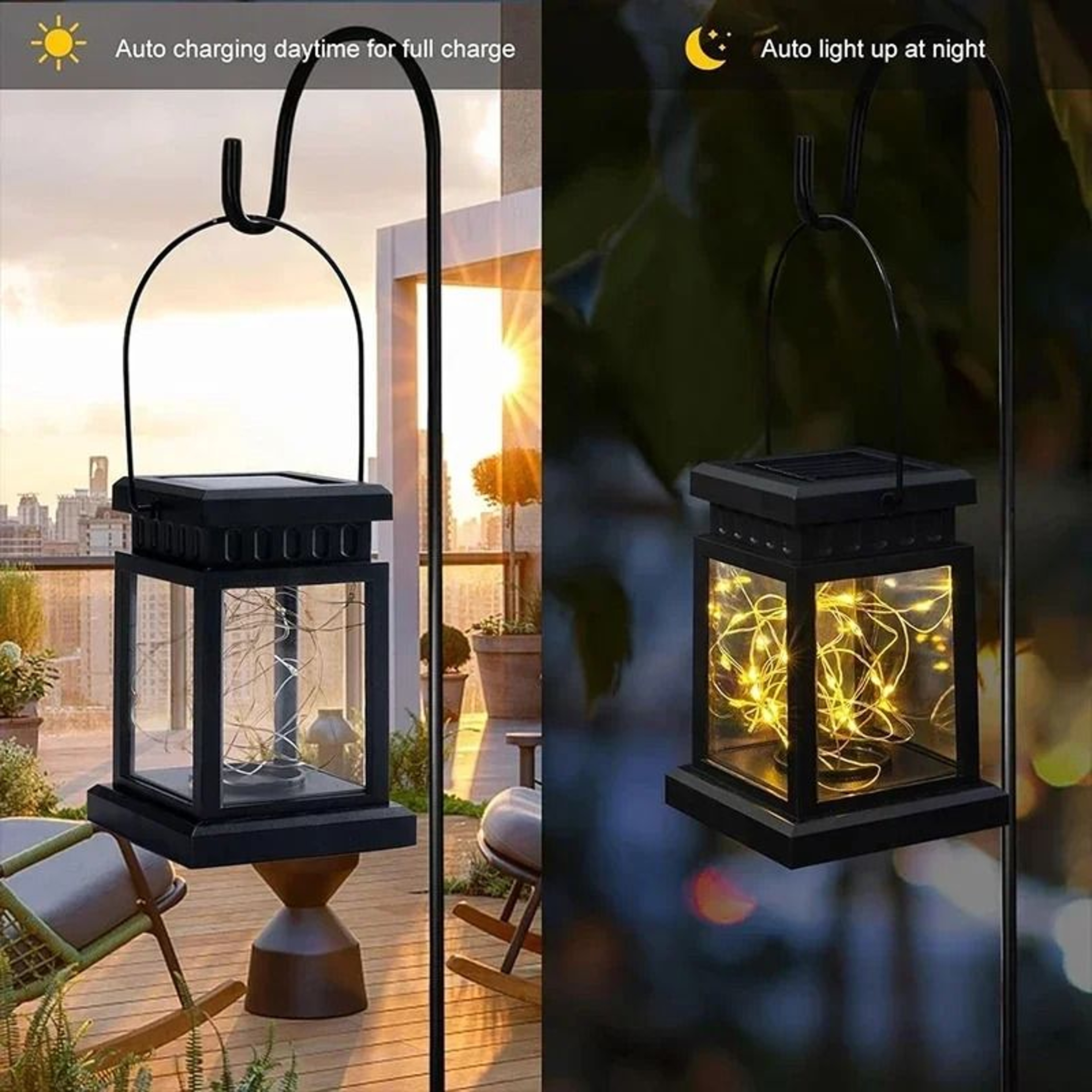 Solar Outdoor Hanging Lantern String Light 0