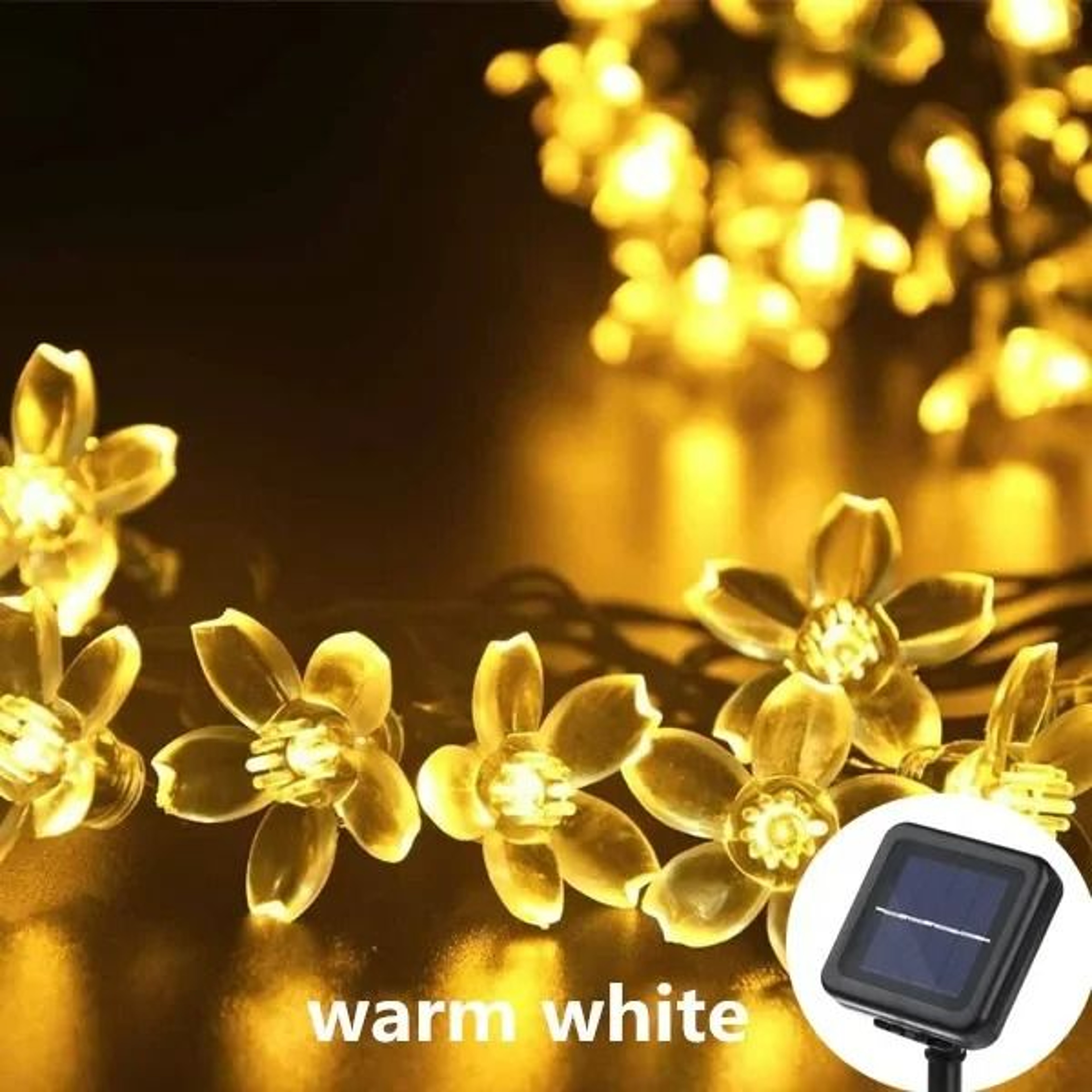 Solar Honeybee Outdoor Fairy String Lights 7