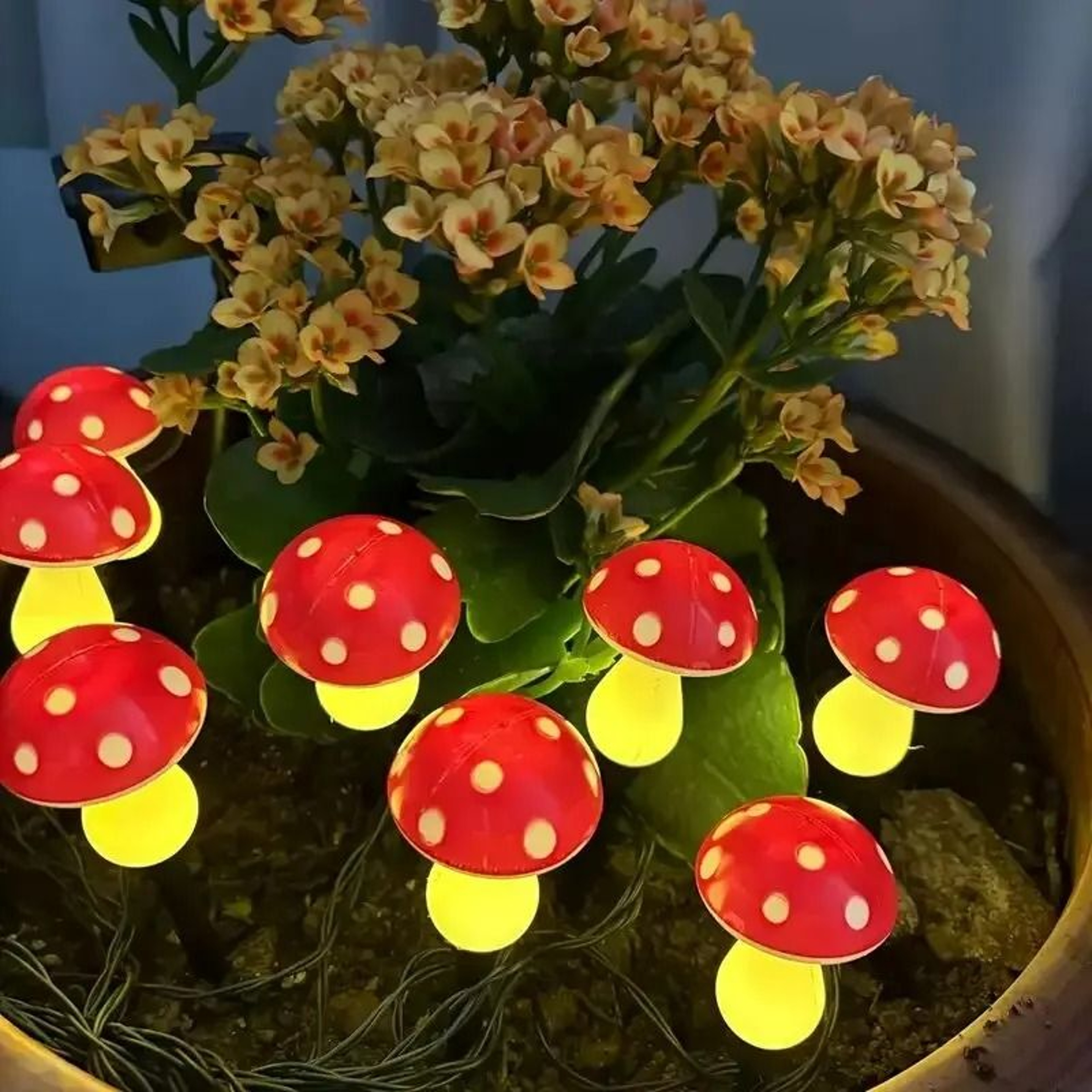 Solar Mushroom Pathway Stake Light 3