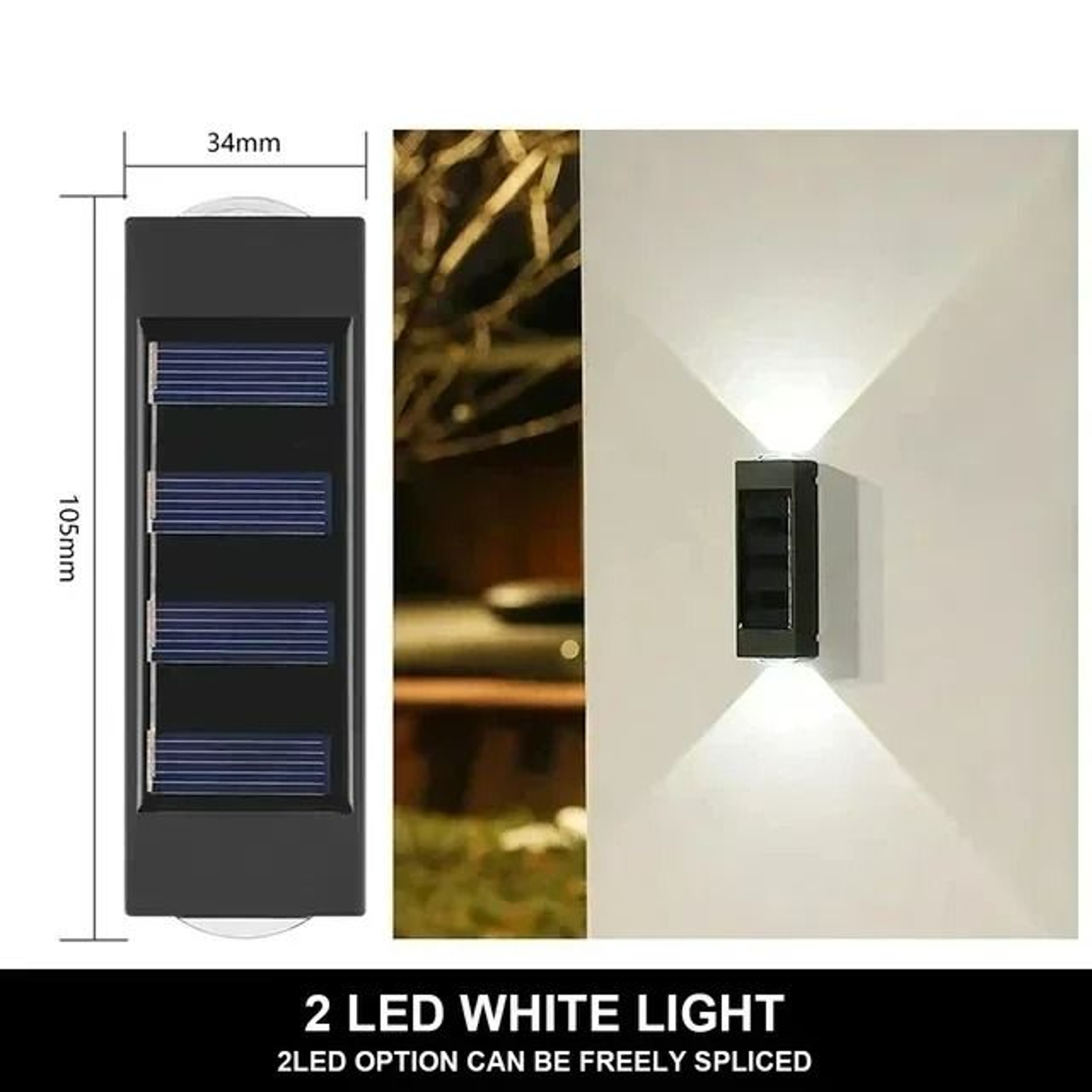 Solar LED Outdoor DownLuminous Decorative Wall Light 17