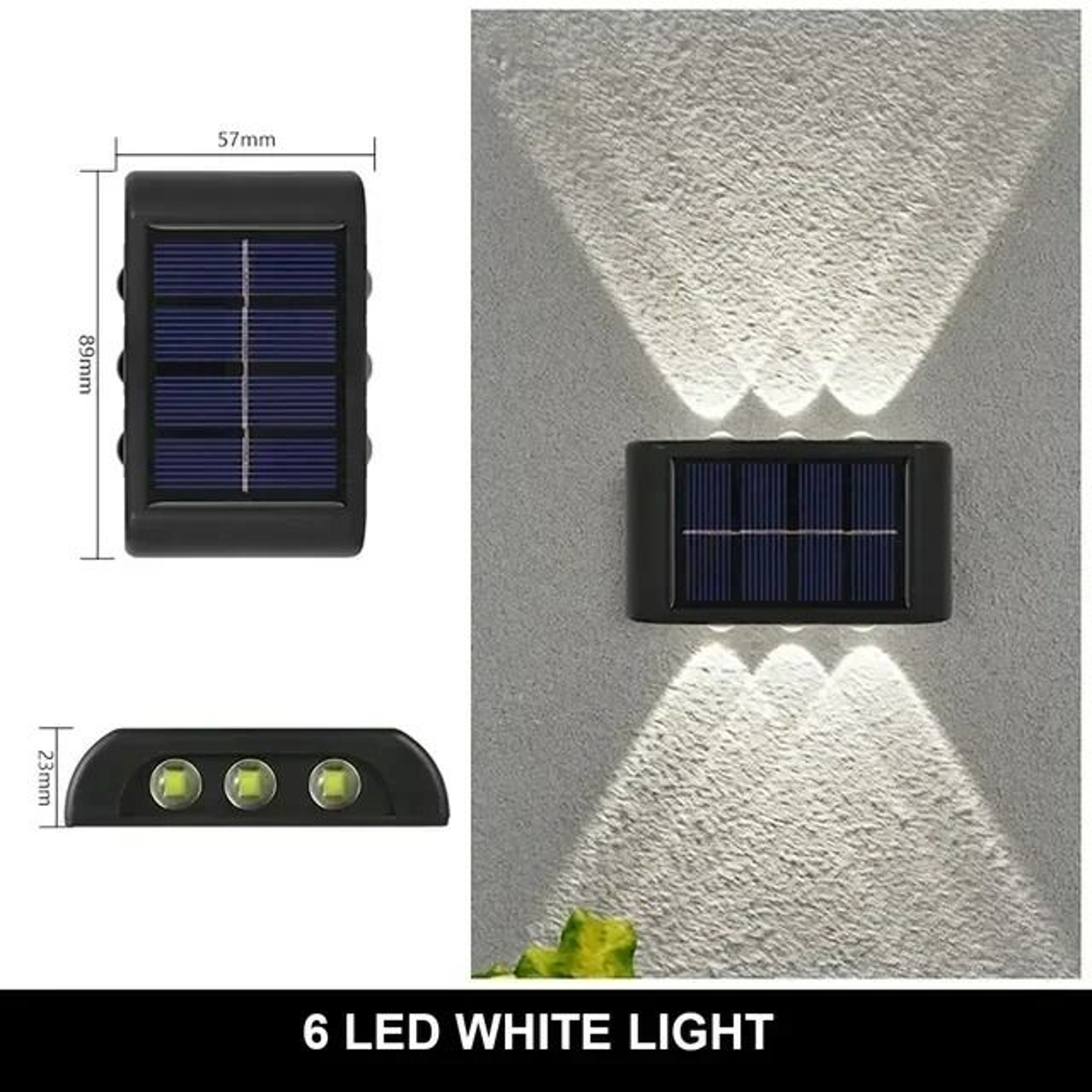 Solar LED Outdoor DownLuminous Decorative Wall Light 14