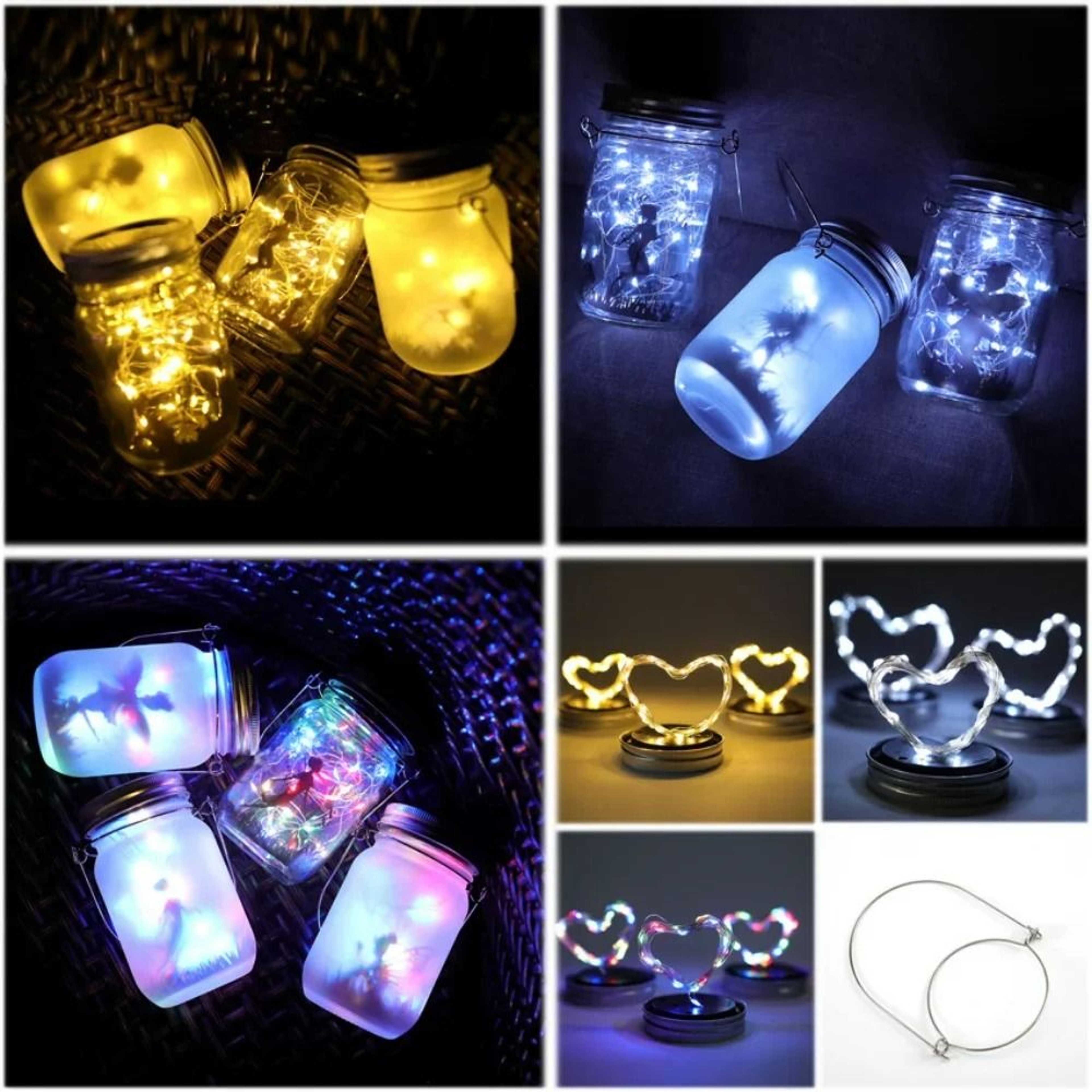 Solar Mason Jar Hanging Lantern Fairy Light 5