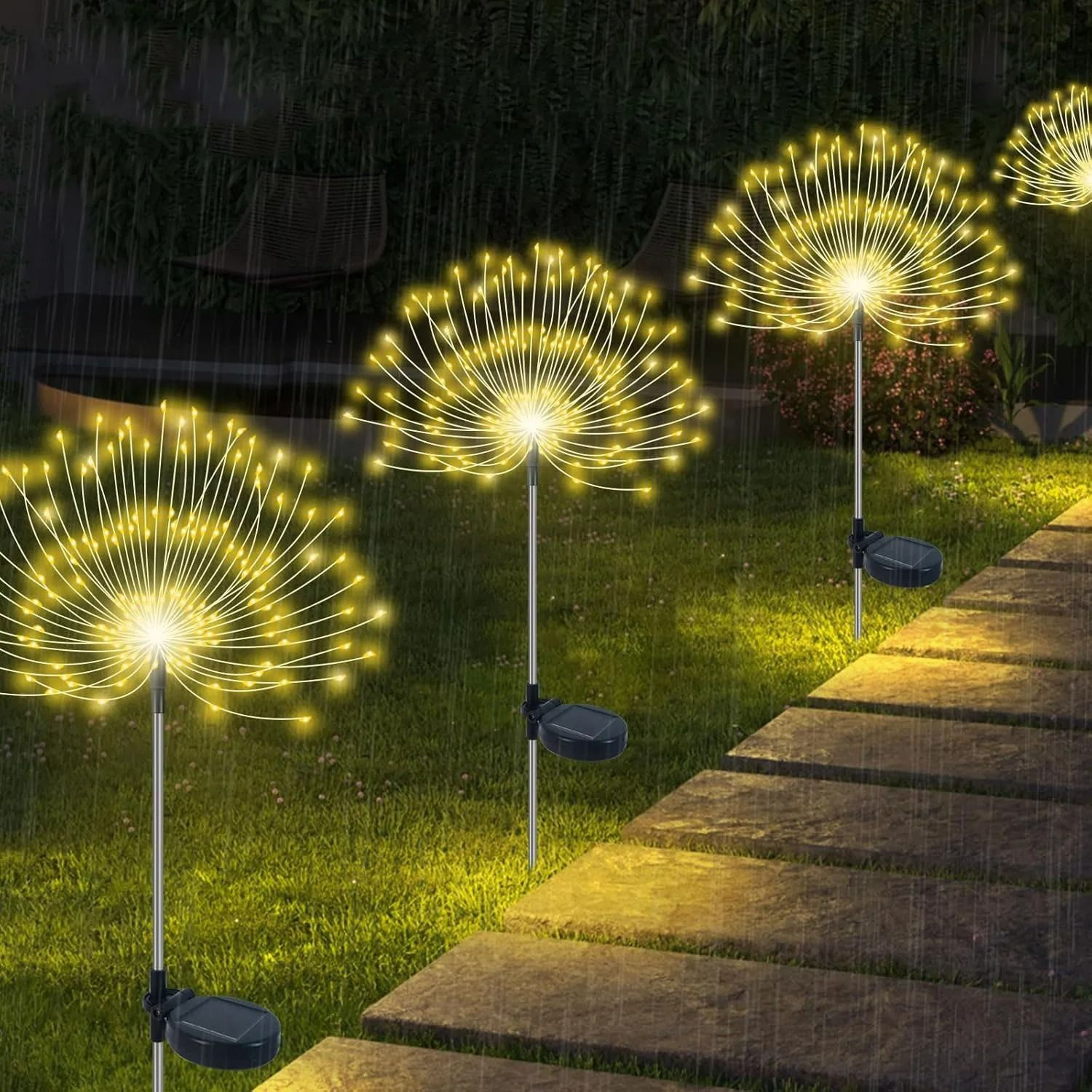 Solar Dandelion Grass Globe Garden Stake Light 6