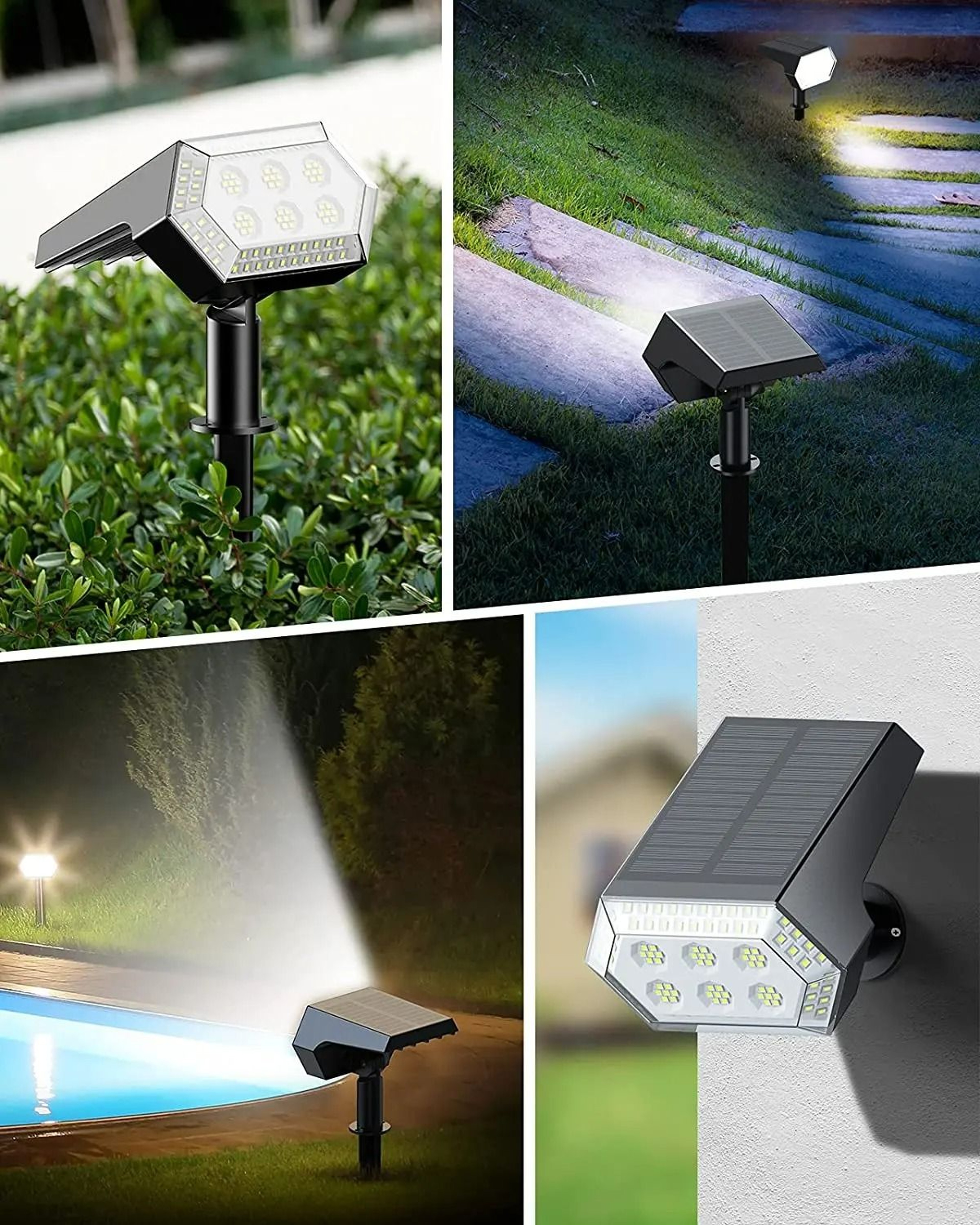 Solar Outdoor MultiLED Adjustable Landscape Spotlight 4