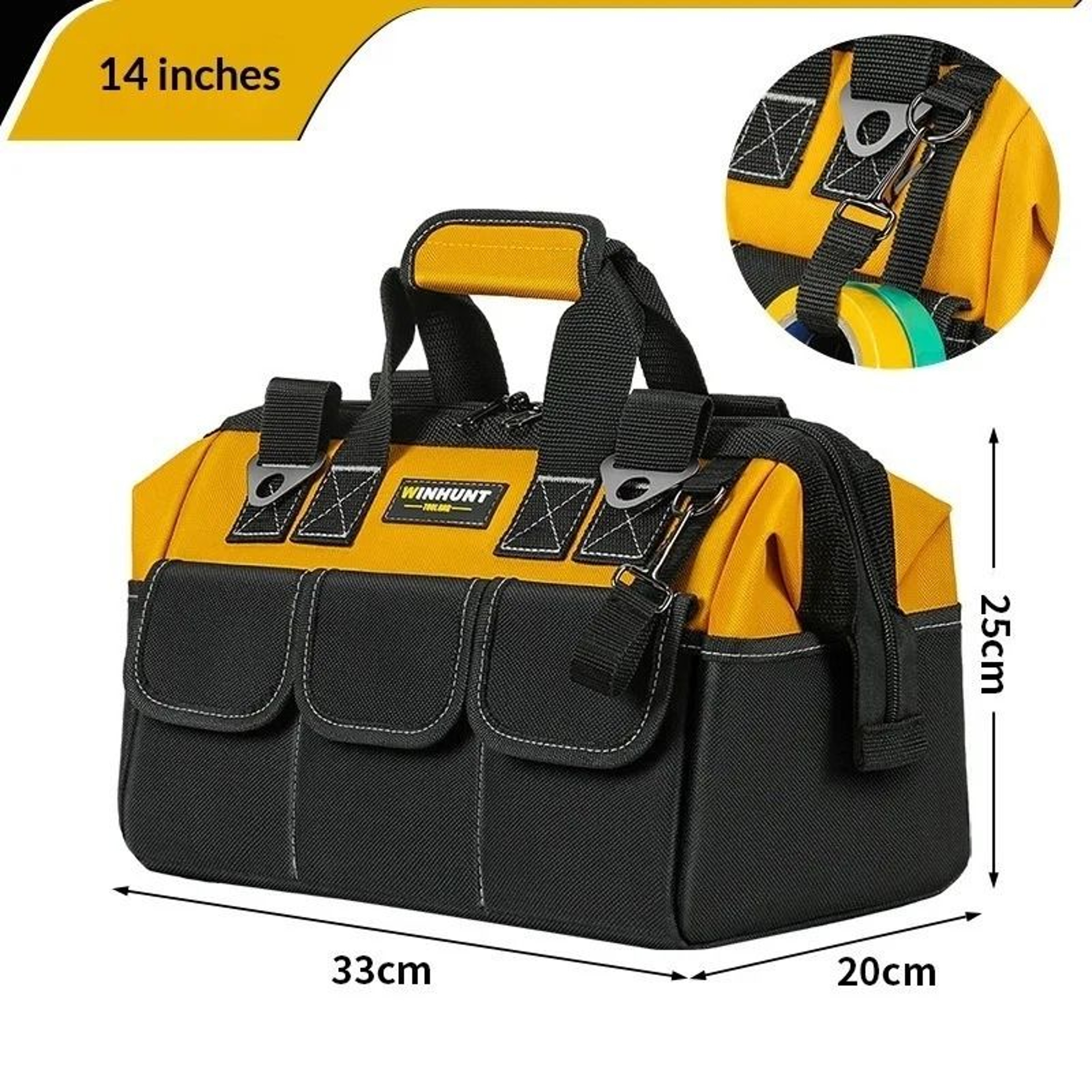 MultiPocket Heavy Duty Tool Bag With Reinforced Bottom 6