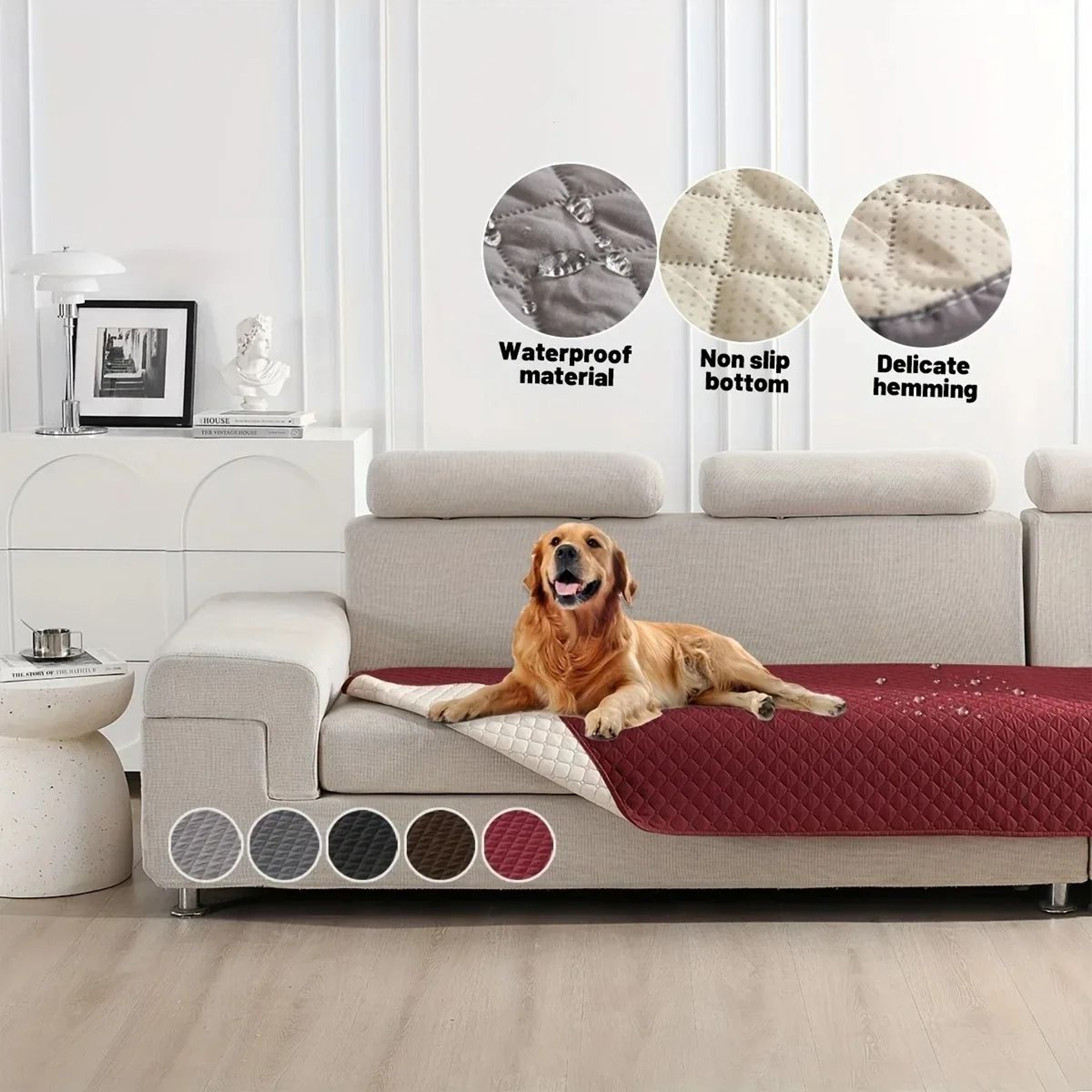 AntiLeak  NonSlip Waterproof Dog Bed Cover  Pet Blanket 1